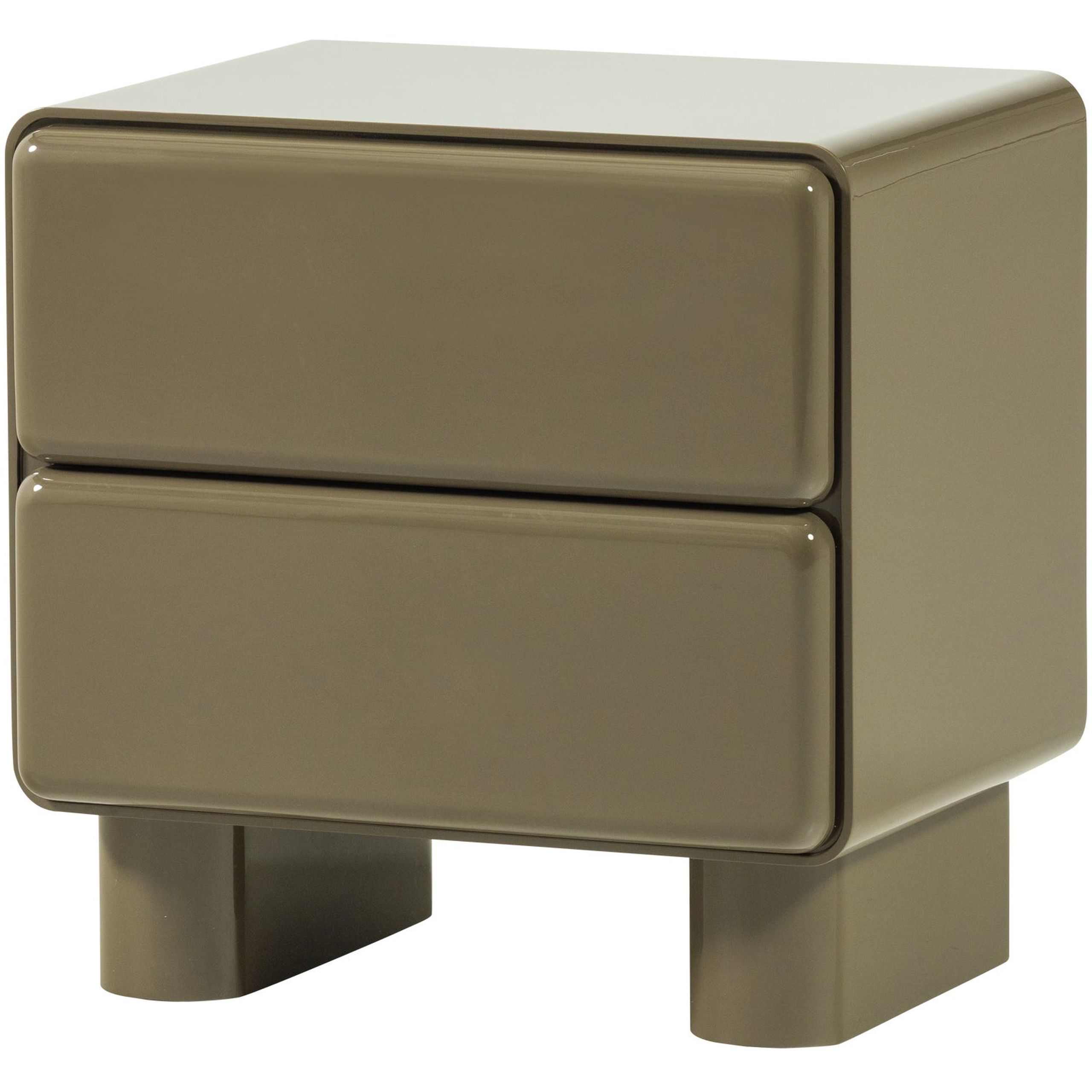 Retro Nachttisch Lustra Hochglanz-Finish Grün