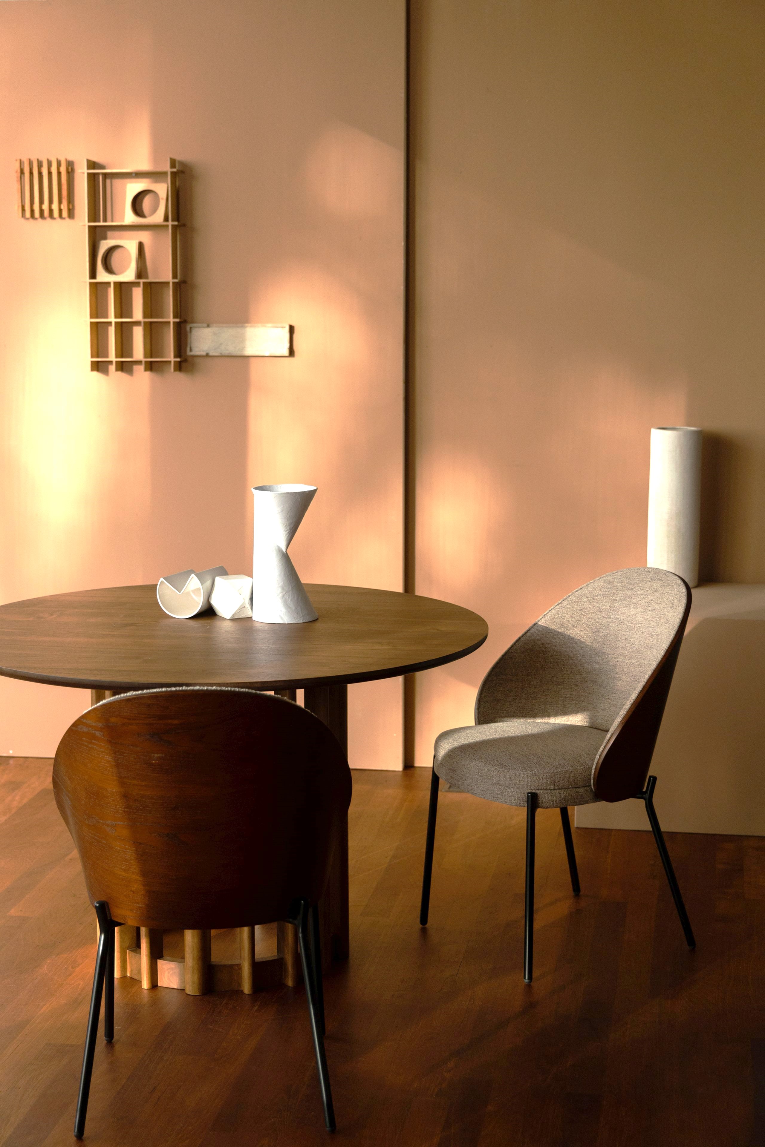 2er Set Retro Esszimmerstuhl Rodin Eschenholz Braun