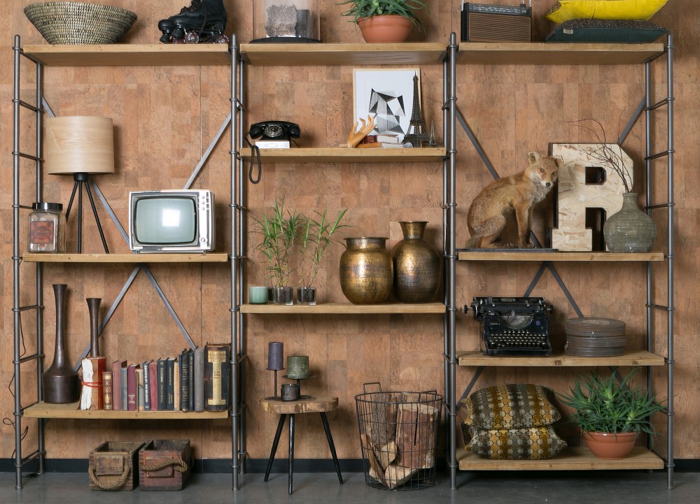 4200001_8 DutchBone Vintage Regal Ironwood Shelf Bücherregal Raumteiler