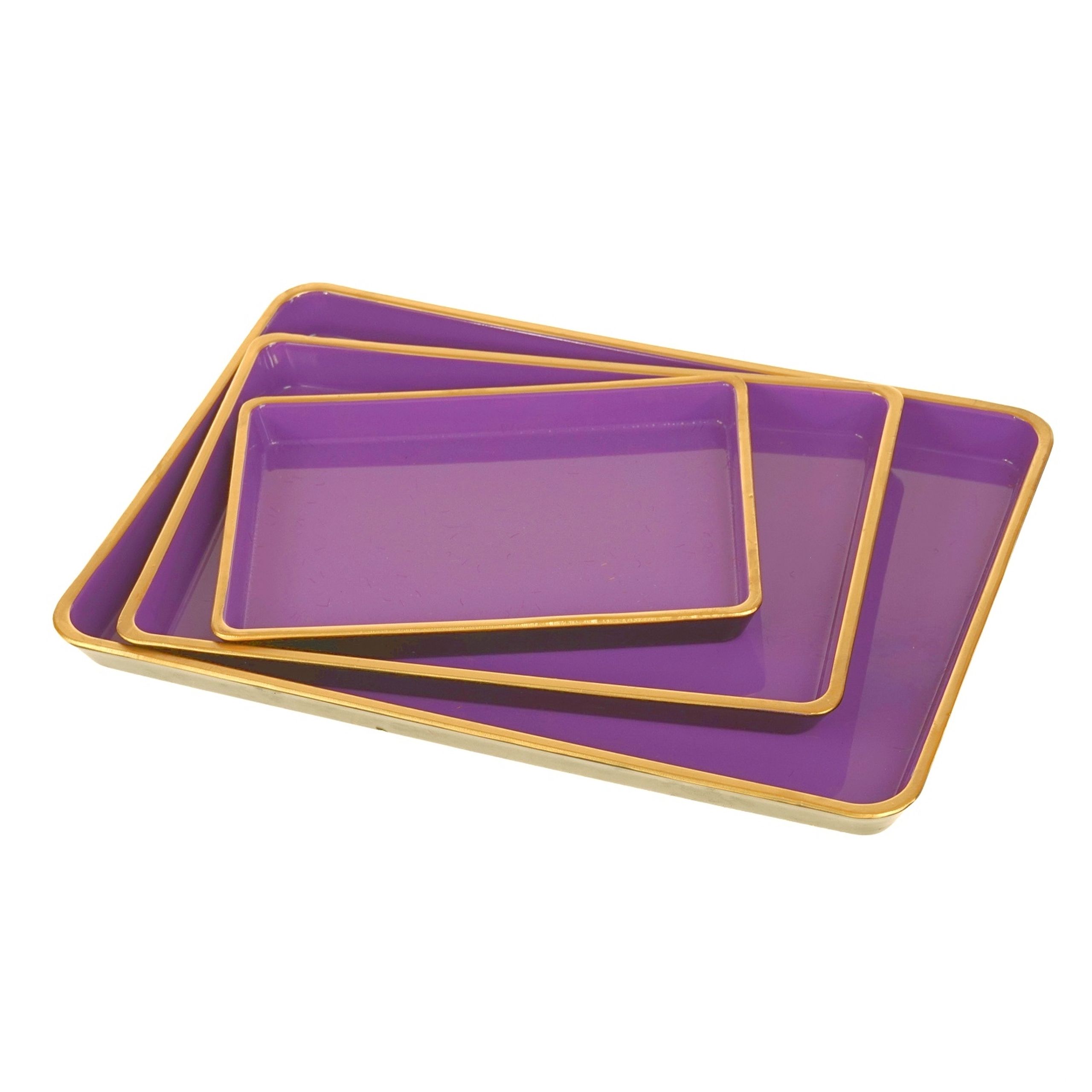 Retro Tablett 3er Set Pop Art in lila Retro Tablett 3er Set Pop Art in lila