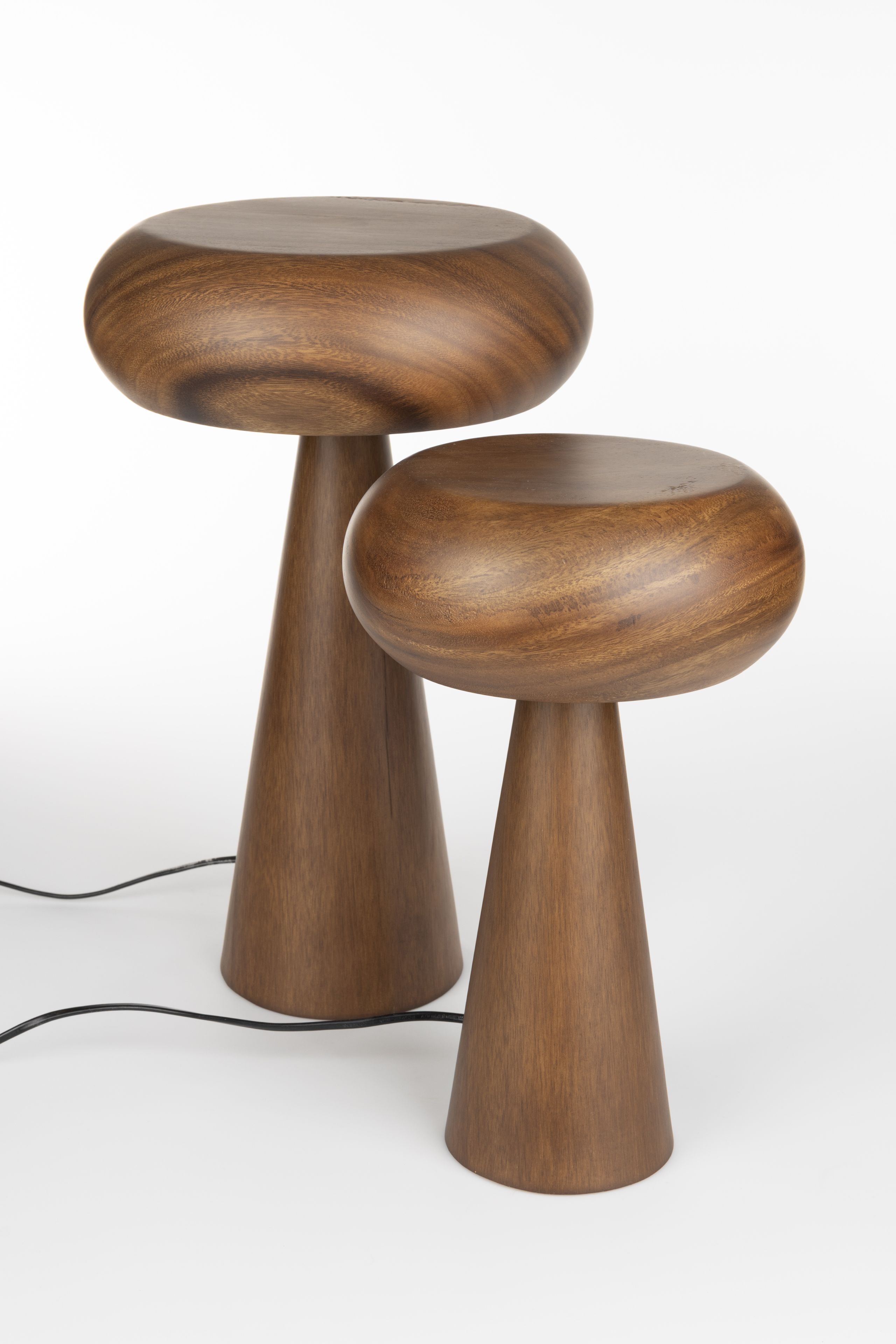 Retro Tischlampe Morel Akazienholz Größe S