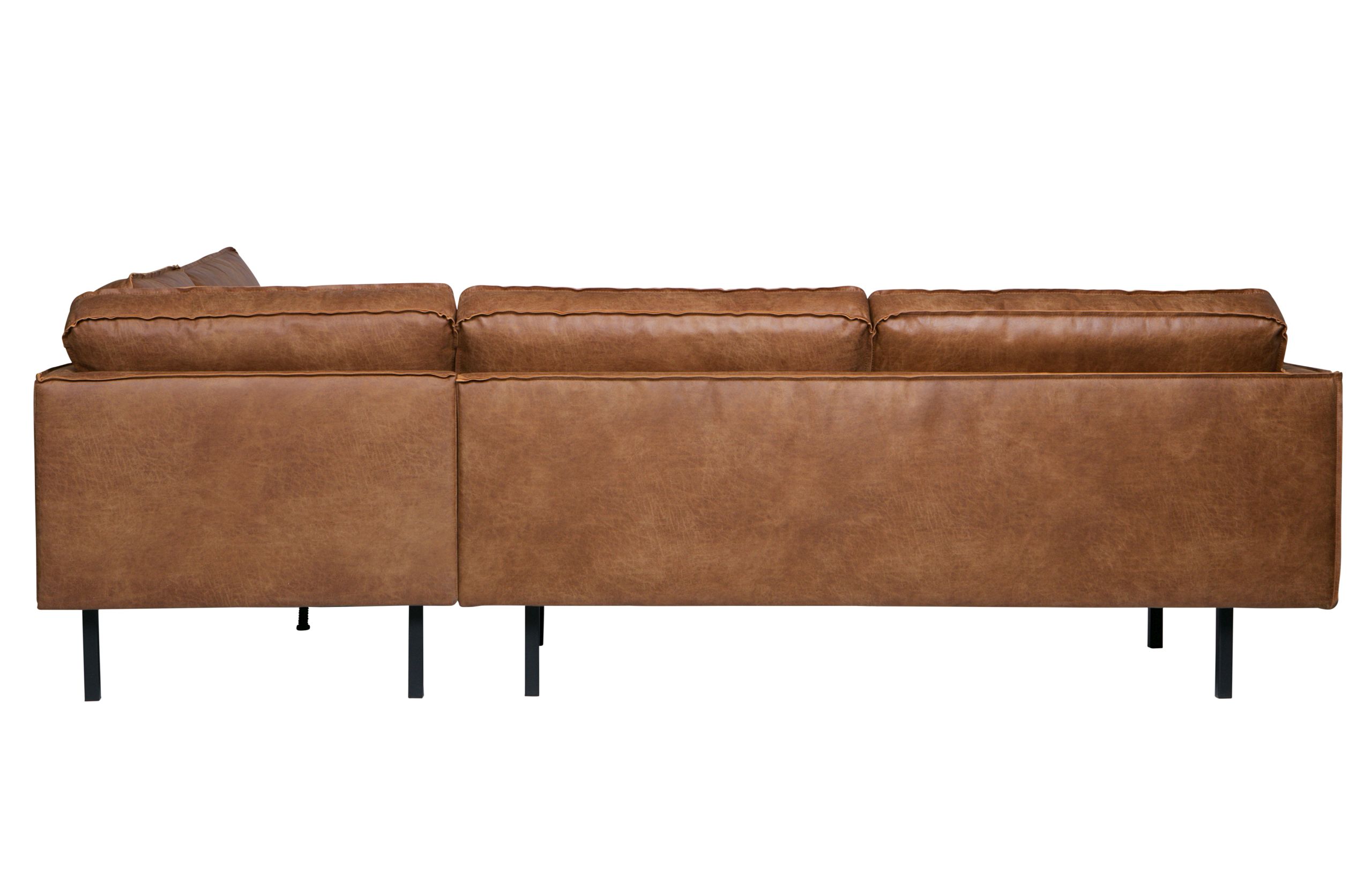 Ecksofa Eckbank Leder Rodeo 3-Sitzer Cognac Rechts oder Links 266/213 cm