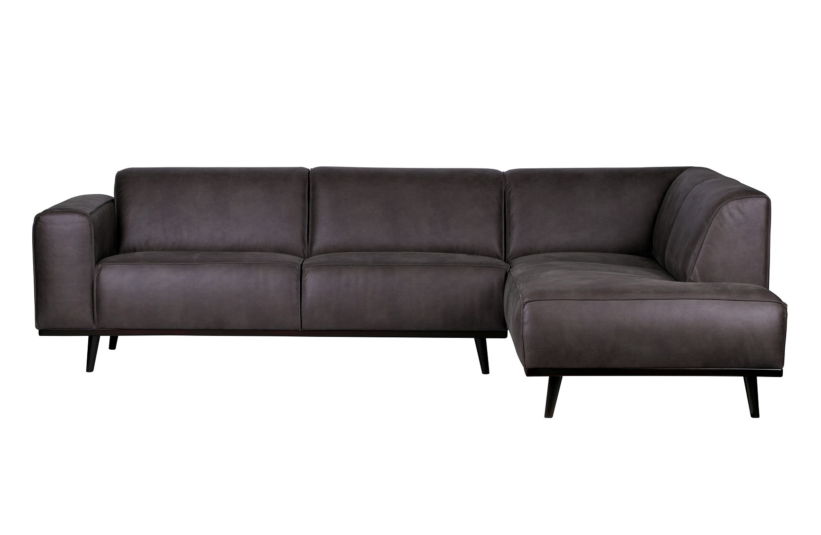 Ecksofa Recycle Leder Statement Dunkelgrau Rechts oder Links 274 x 210