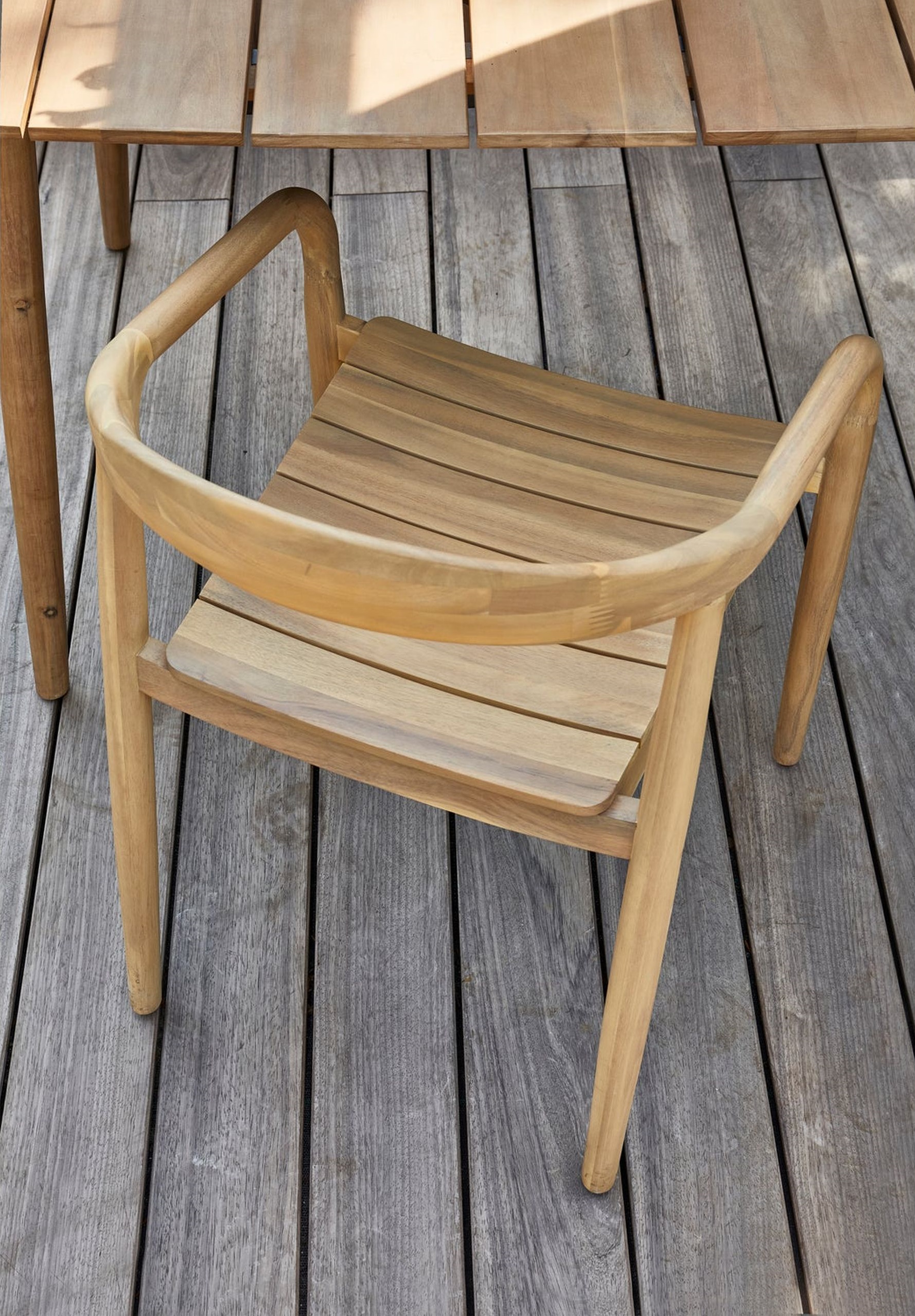 Essgruppe Gartentisch Outdoortisch Kris Akazienholz 215 cm + 4 Stühle Boru