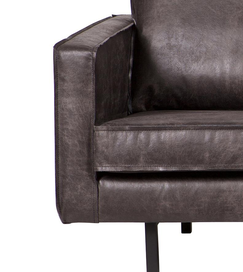 Ledersofa Rodeo 2,5-Sitzer Schwarz 190