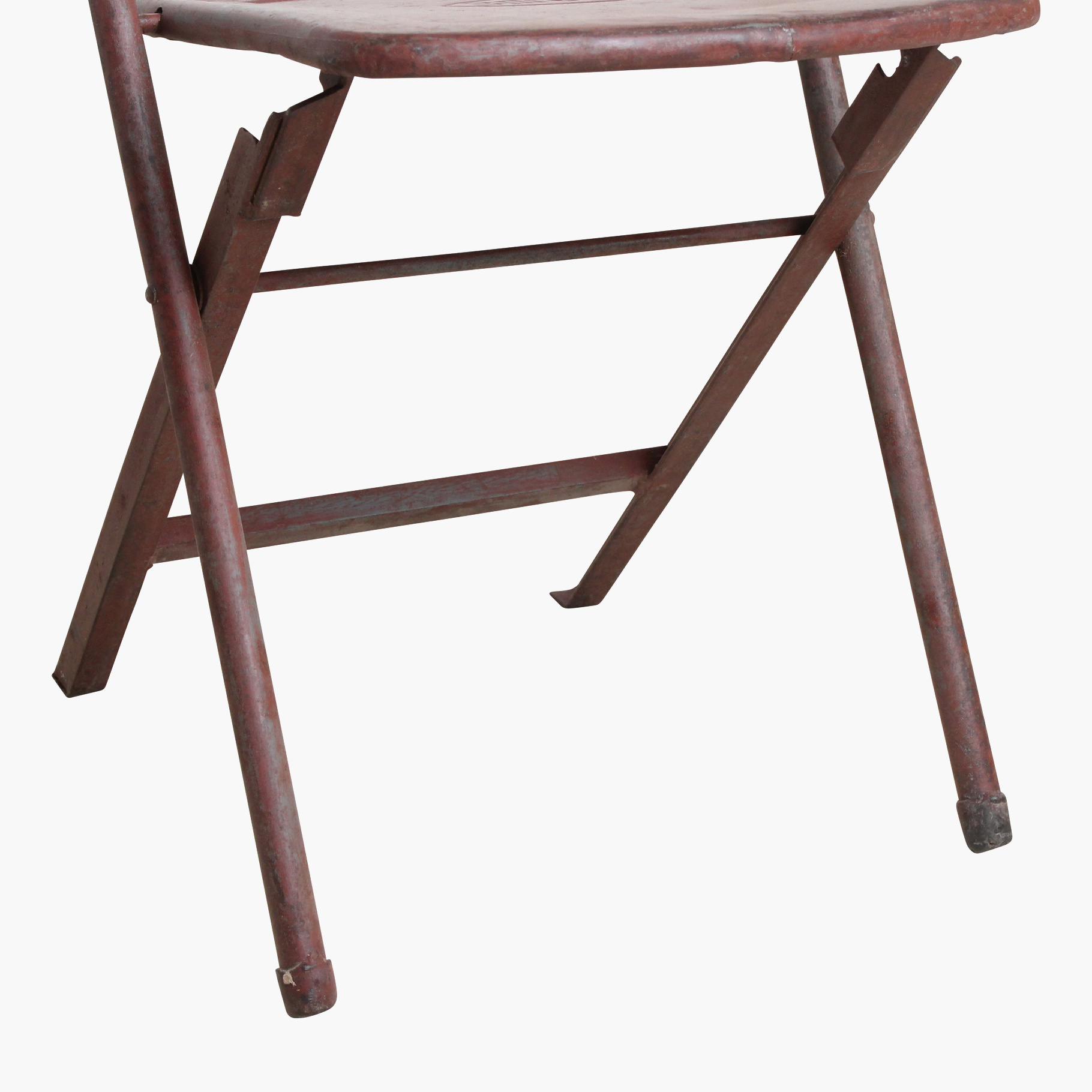 STIR00025Q_4 Vintage Klappstuhl Easy Balkonstuhl Esszimmerstuhl Antik-Rot Outdoor