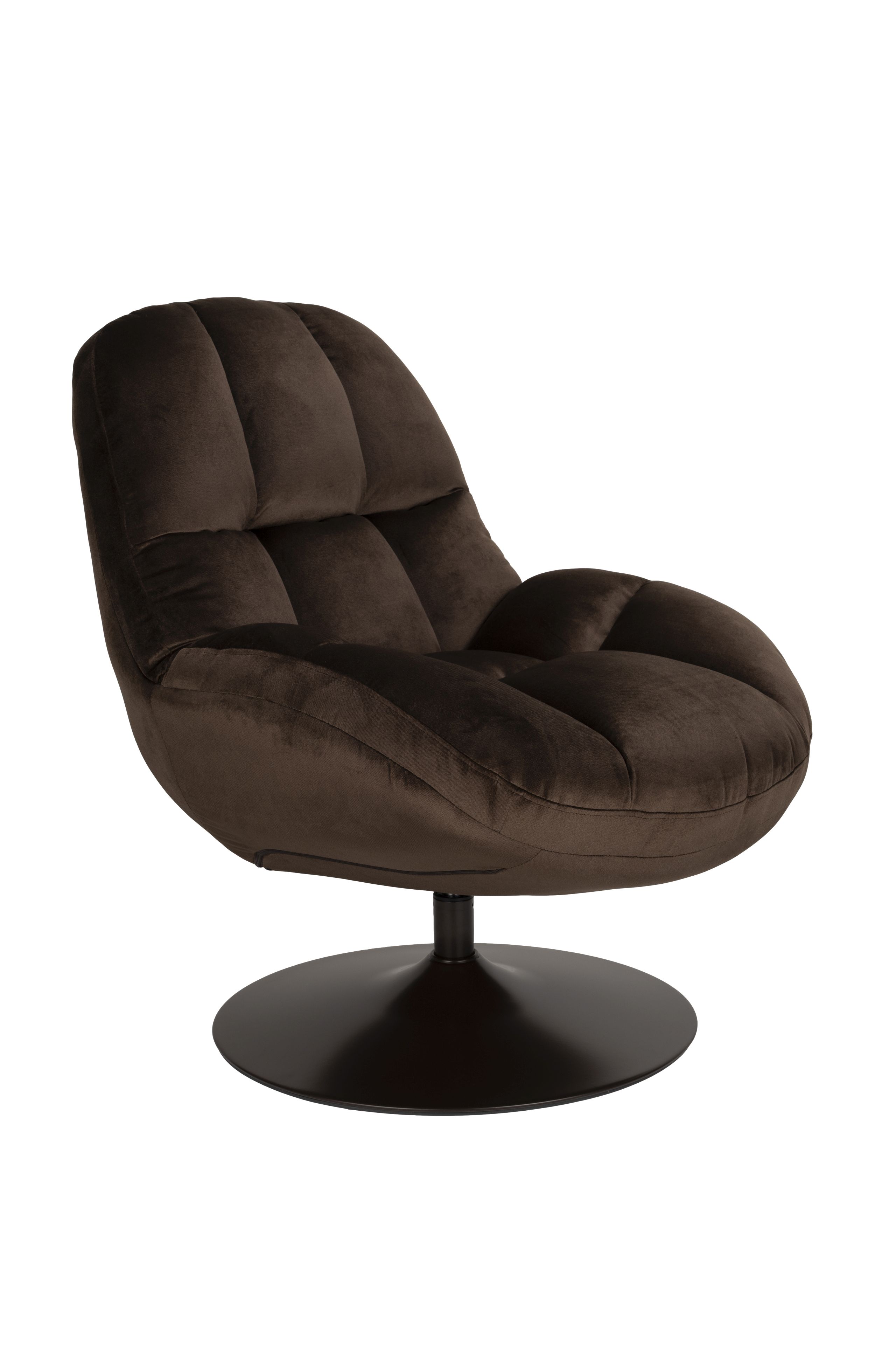 Retro Drehsessel Loungesessel Beefy Braun
