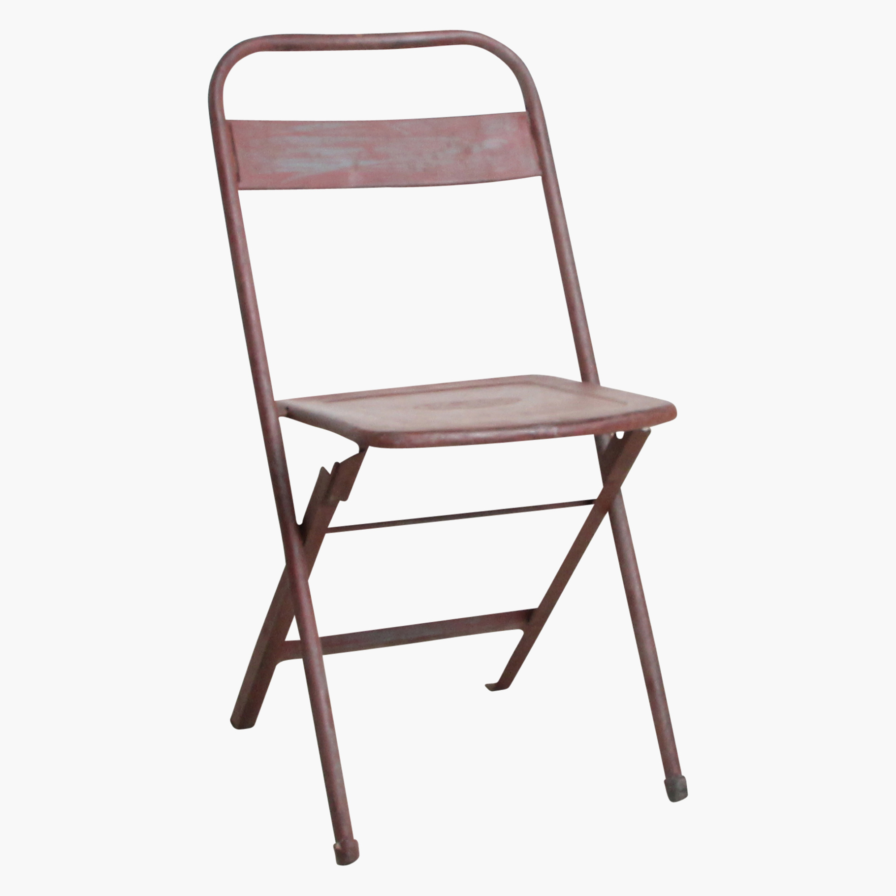 STIR00025Q_1 Vintage Klappstuhl Easy Balkonstuhl Esszimmerstuhl Antik-Rot Outdoor