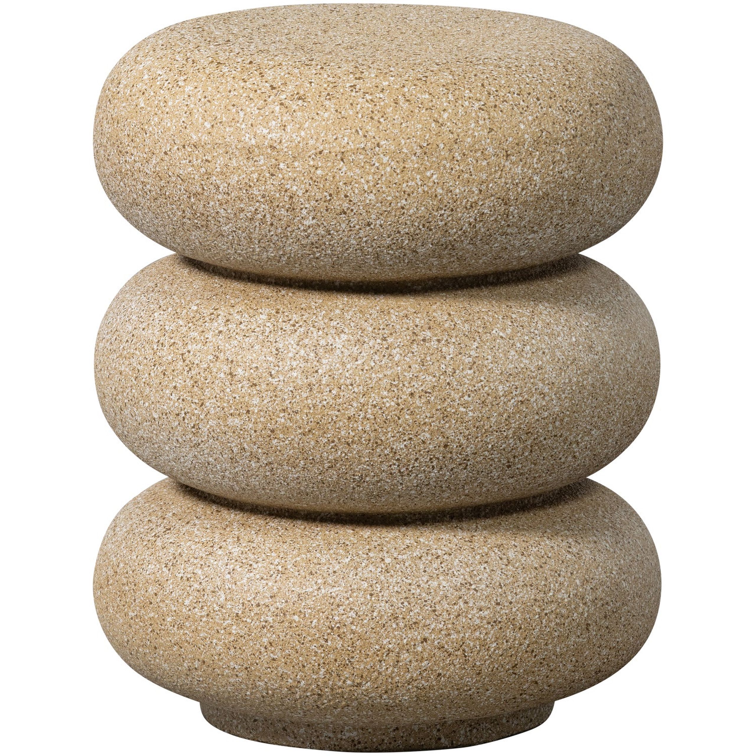 Beistelltisch Couchtisch Laurel Organic Stone Beige 50 cm