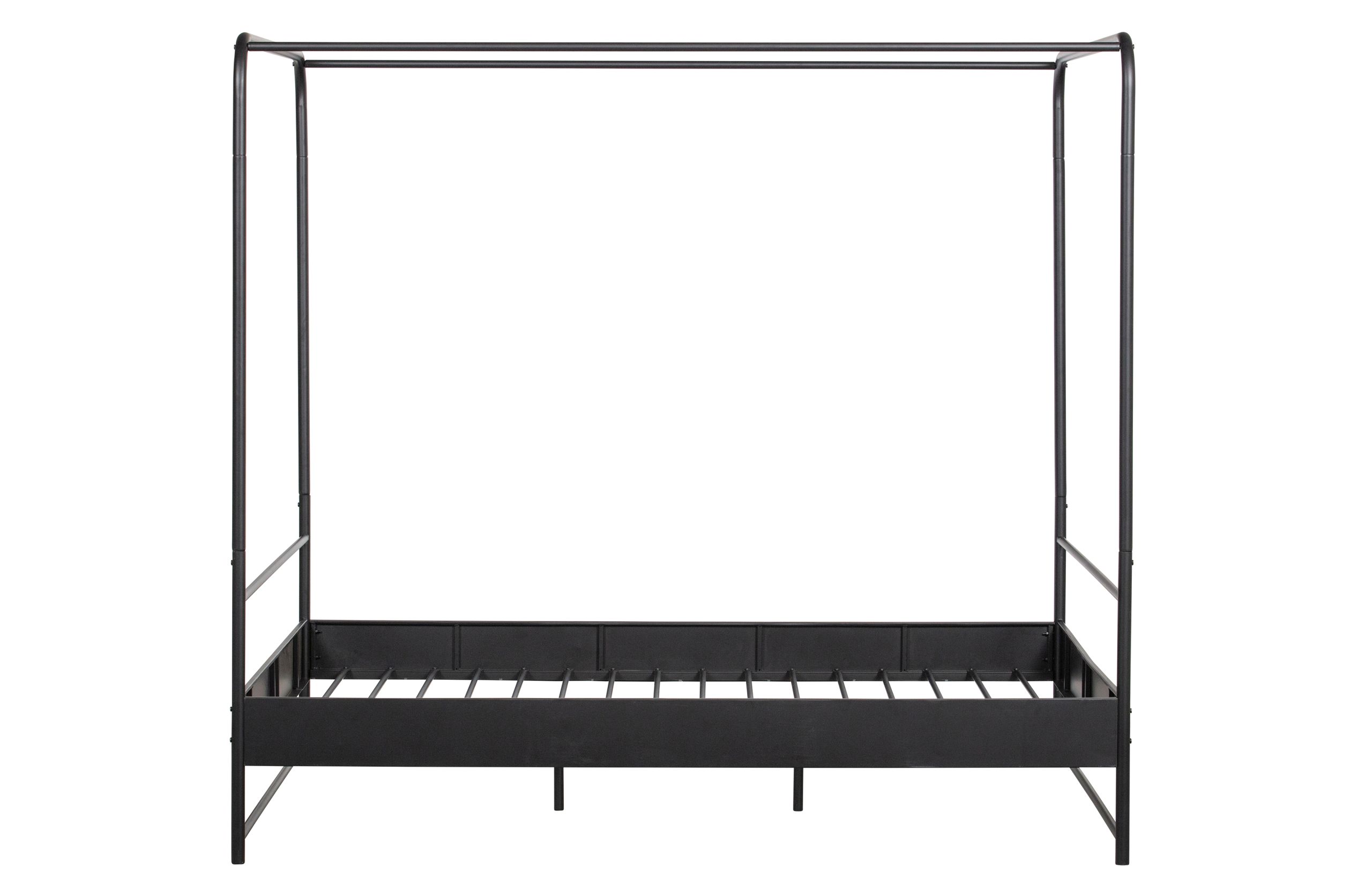 8714713118465_2 Industrial Himmelbett Metallbett Koje Schwarz Metall 160