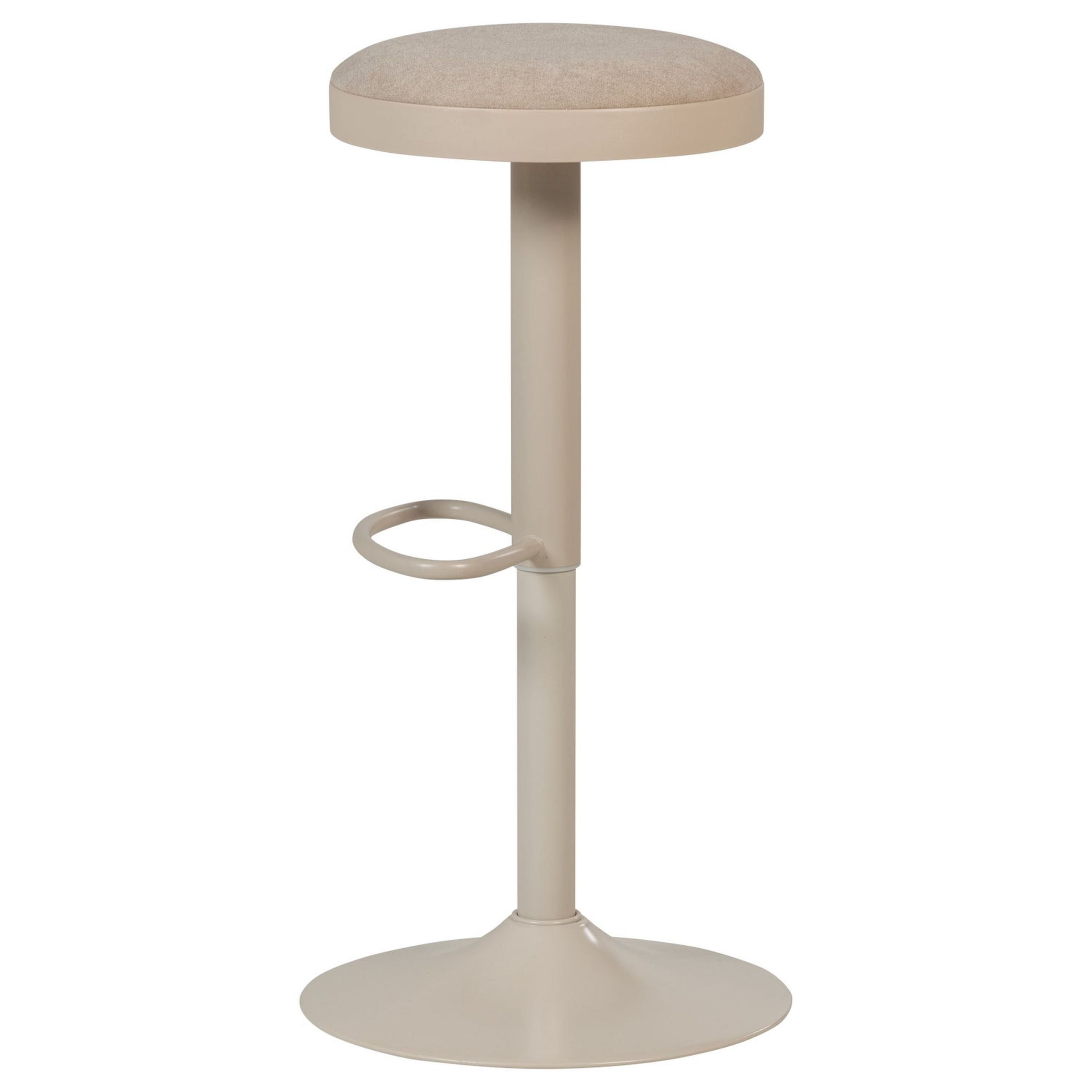 Retro Barhocker Mevo höhenverstellbar Sand Chenille