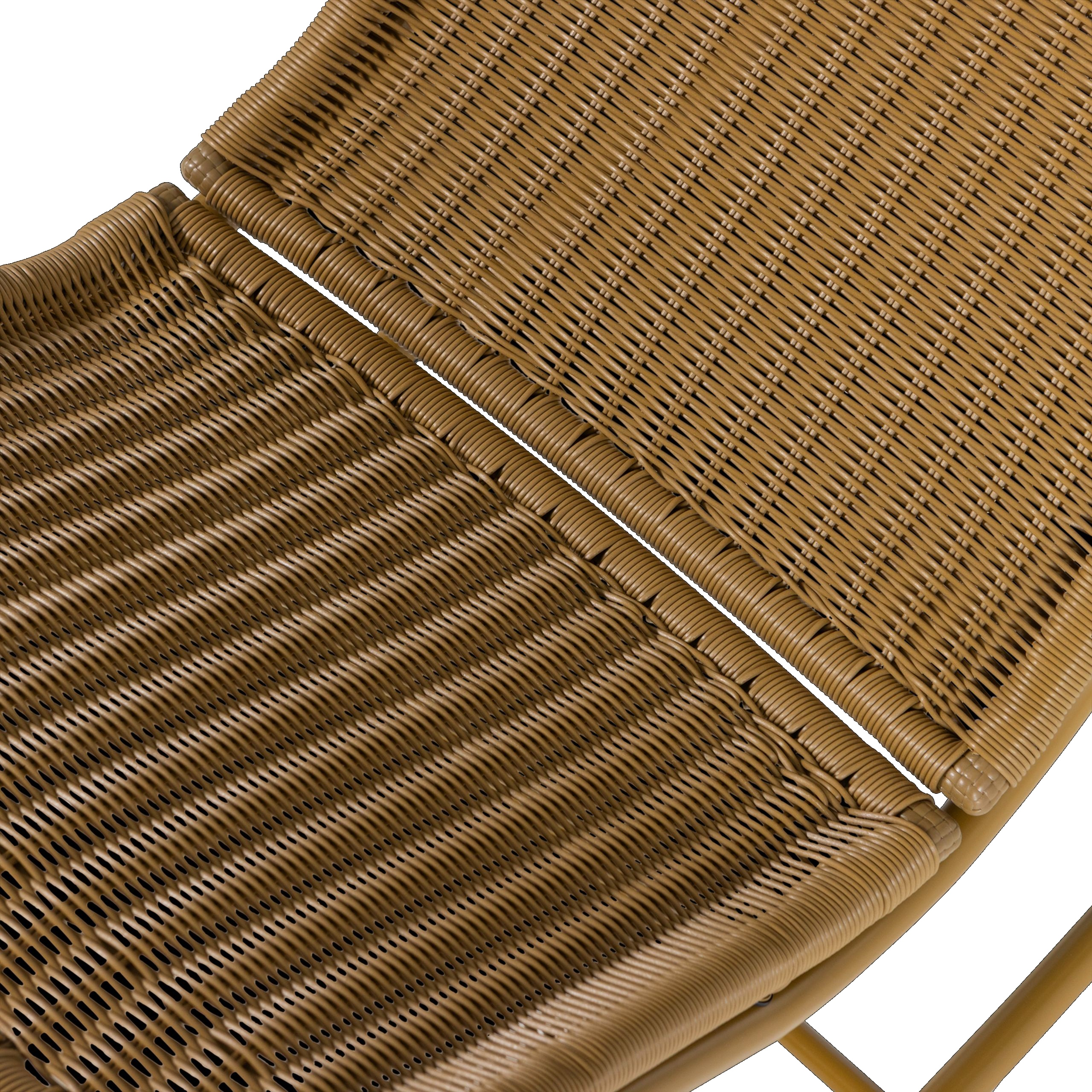 Retro Schaukelstuhl Tom Outdoor Metallgestell Honiggelb