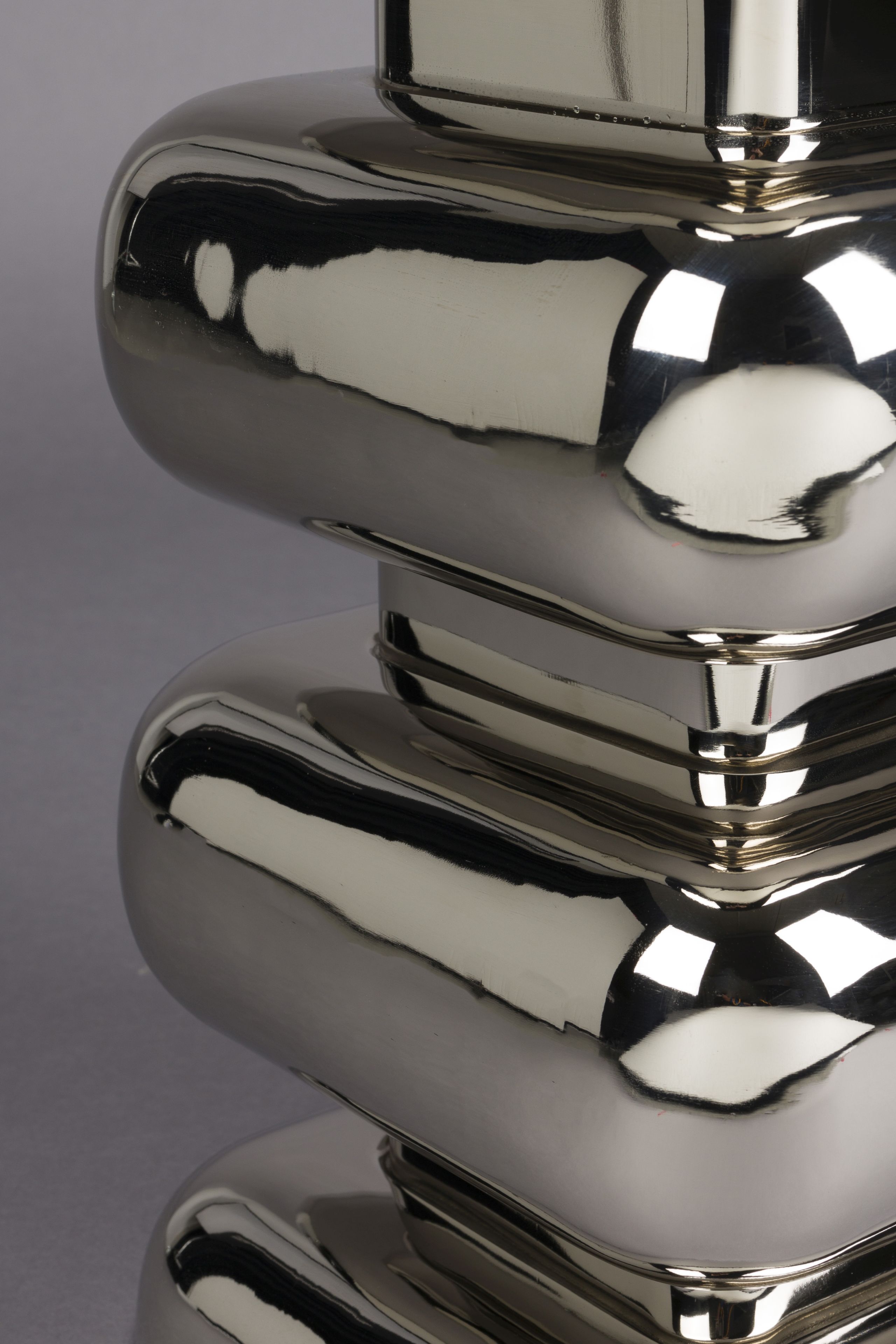 Retro Hocker Beistelltisch Stubby 70's Metall Chrome