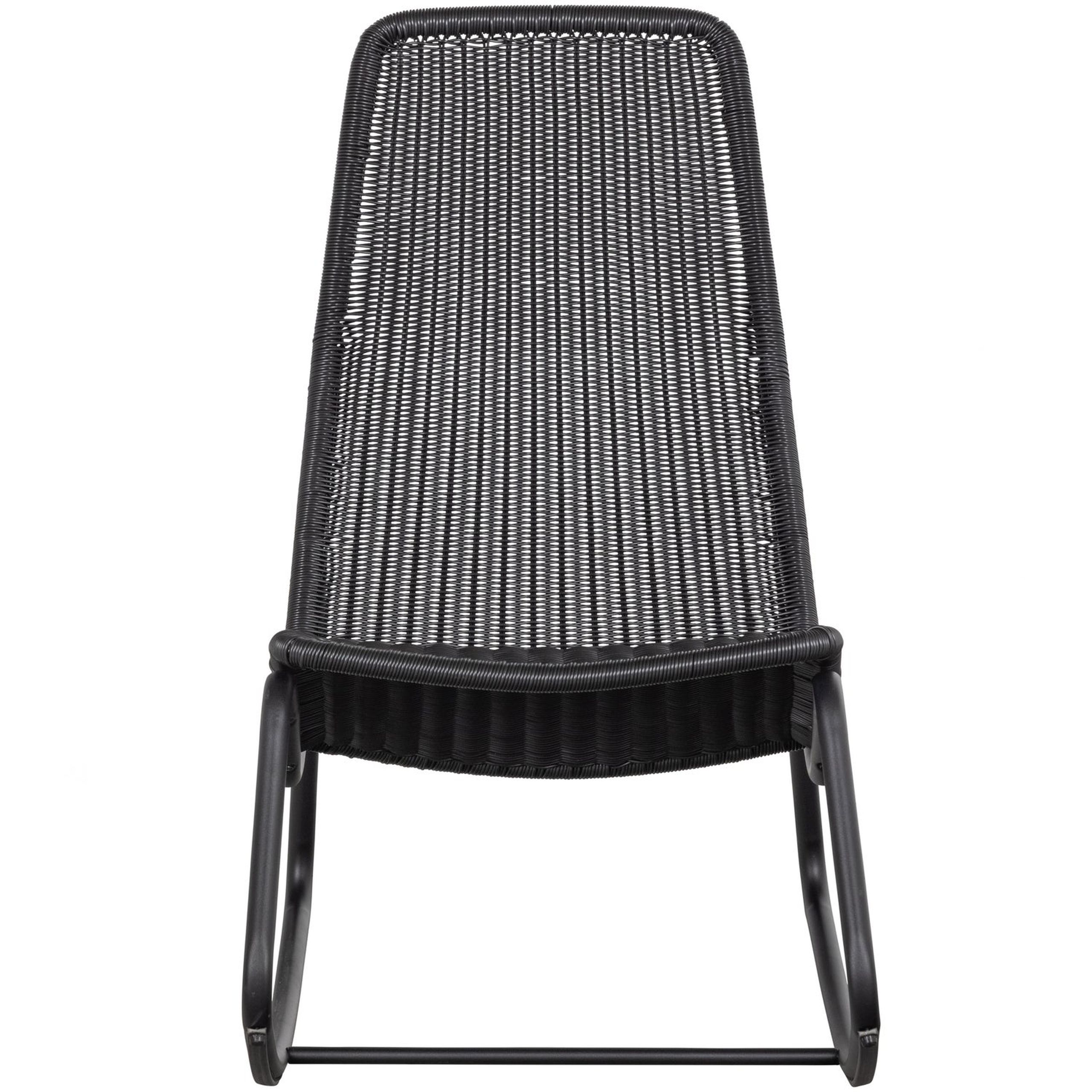 Retro Schaukelstuhl Tom Outdoor Metallgestell Schwarz