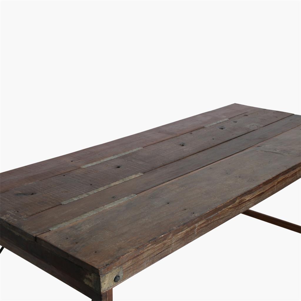 taow00094dxl_8 Esstisch Outdoortisch 190/80 cm Markttisch Vintage Klapptisch Braun