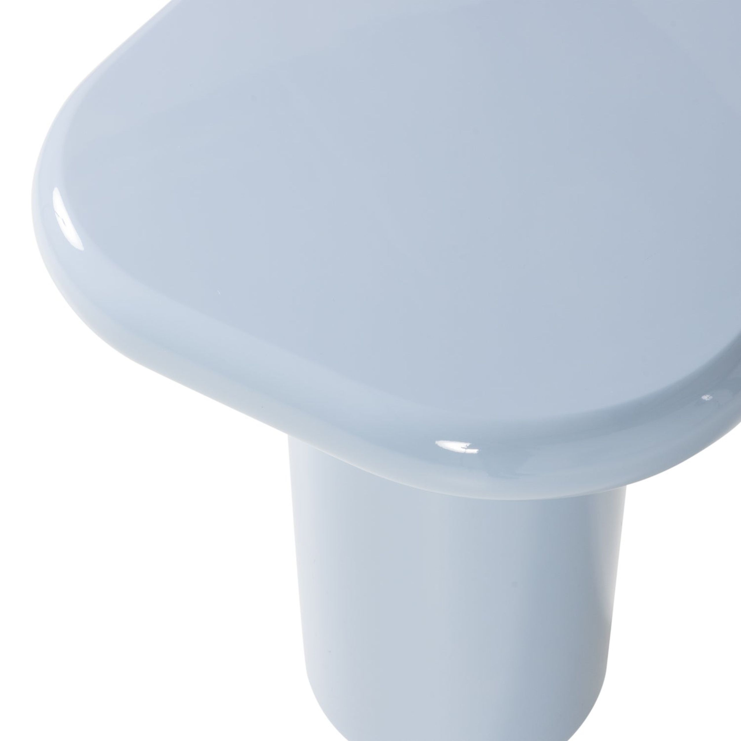 Retro Beistelltisch Zava Hochglanz-Finish Hellblau