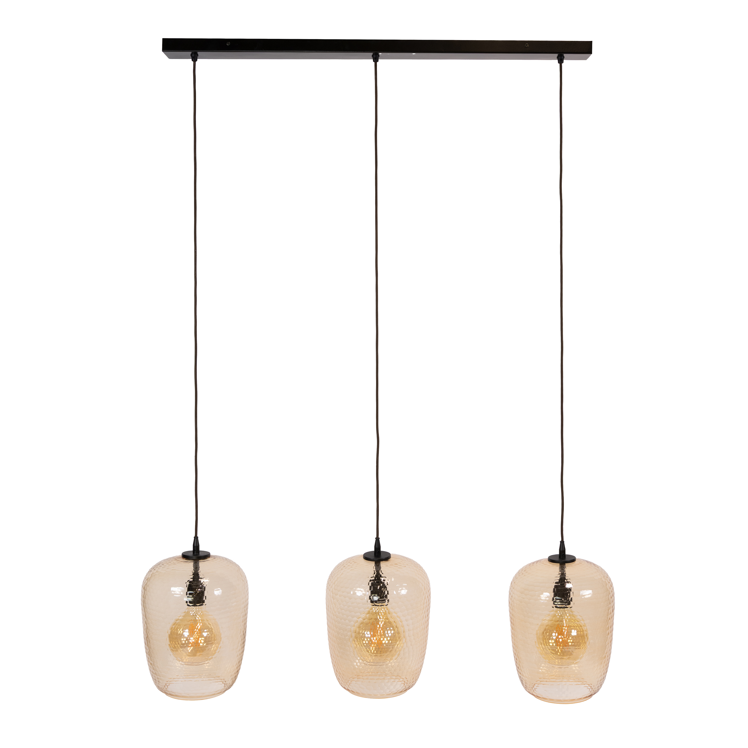 Hängelampe Pendelleuchte Honeycomb Glas Bernstein