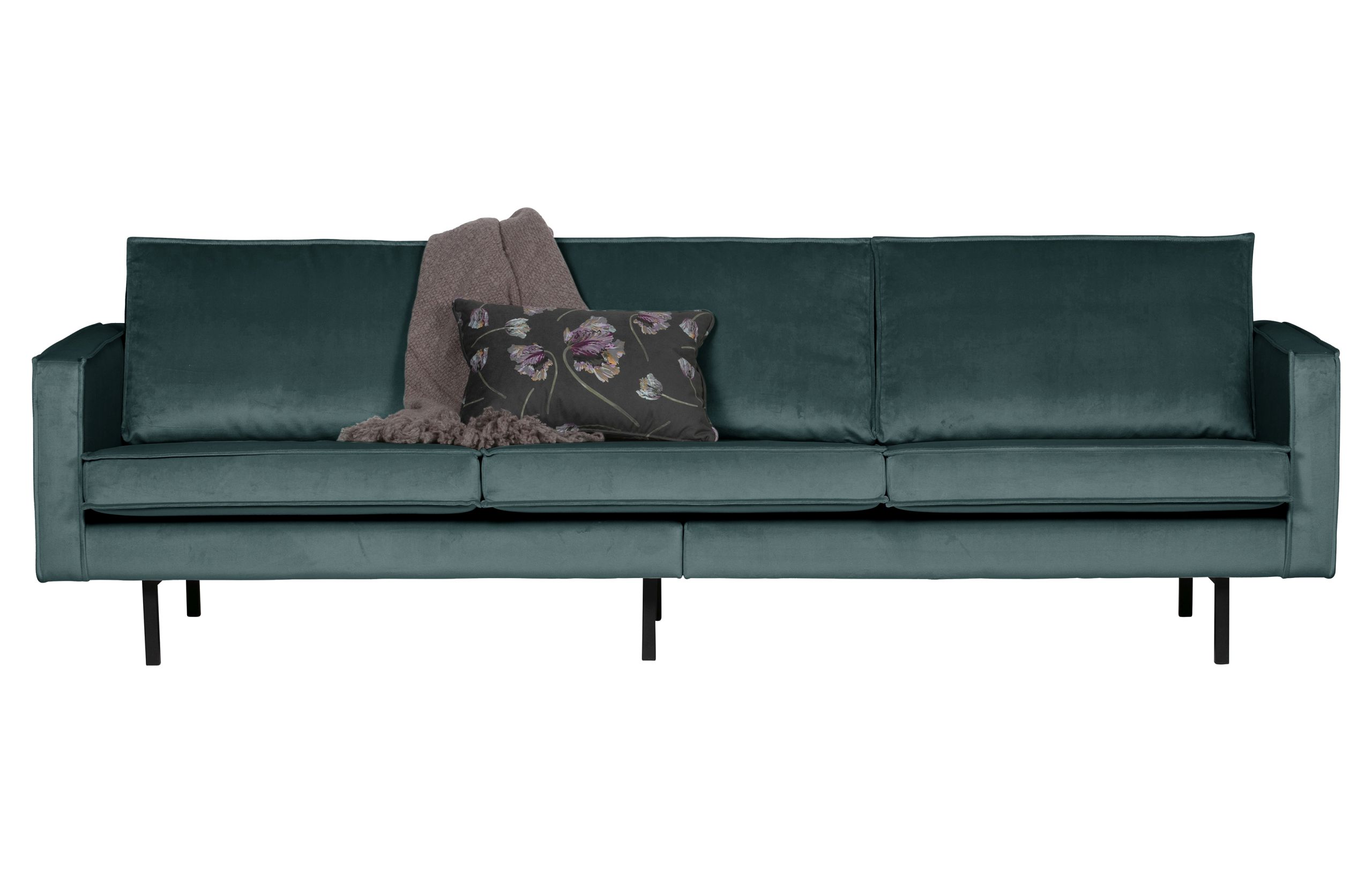 8714713101535_4 Retro Samtsofa Rodeo 3-Sitzer Teal