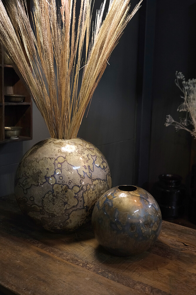 Vintage Vase Boston Metall