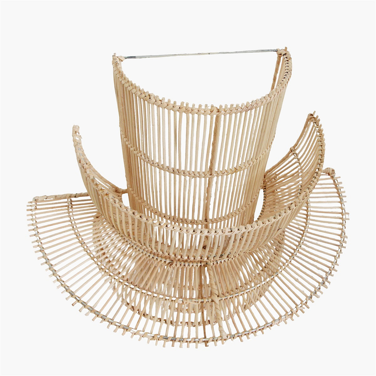 Scandi Wandlampe Saturn Rattan 55 cm 