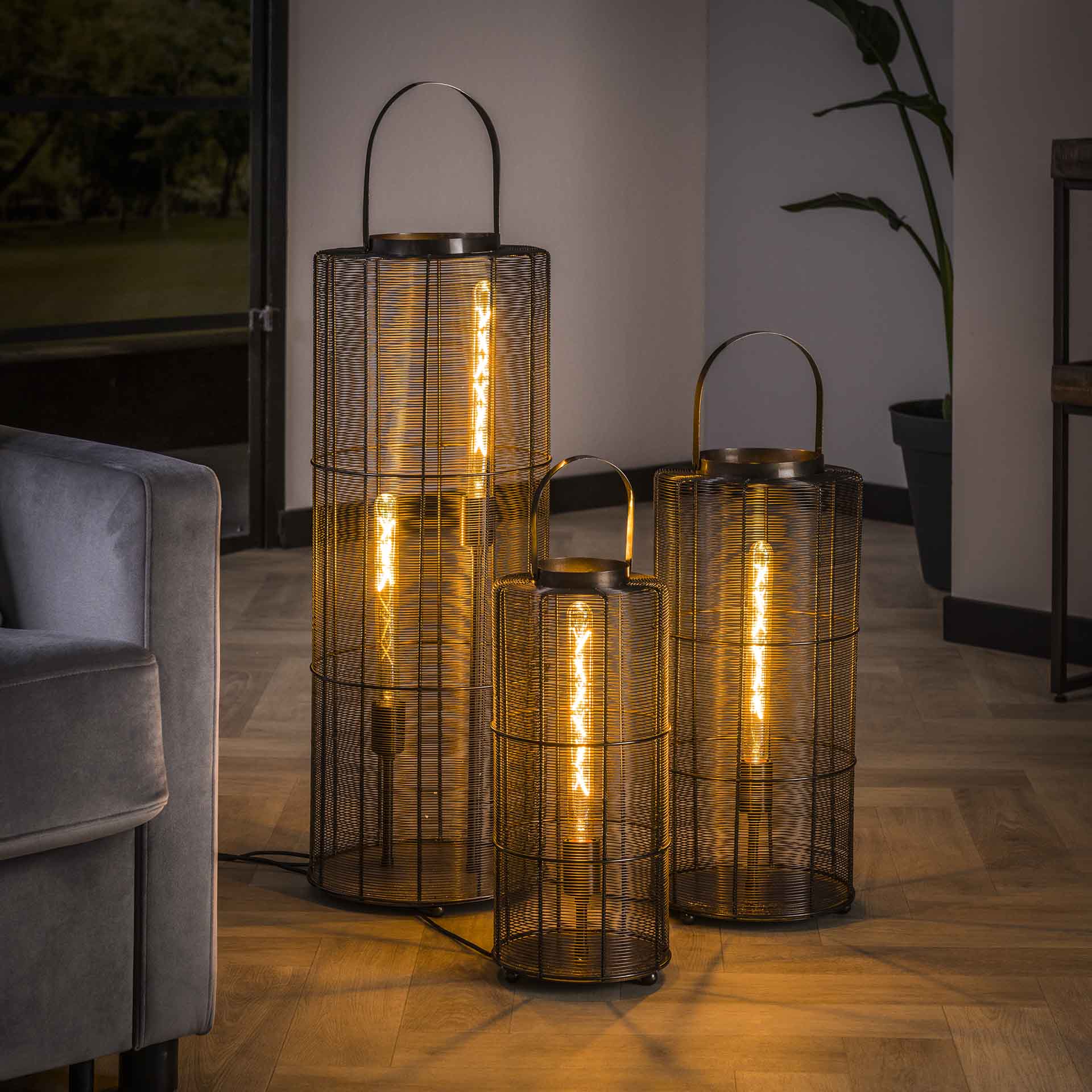 Stehlampe Industrial Laterne Reach XL