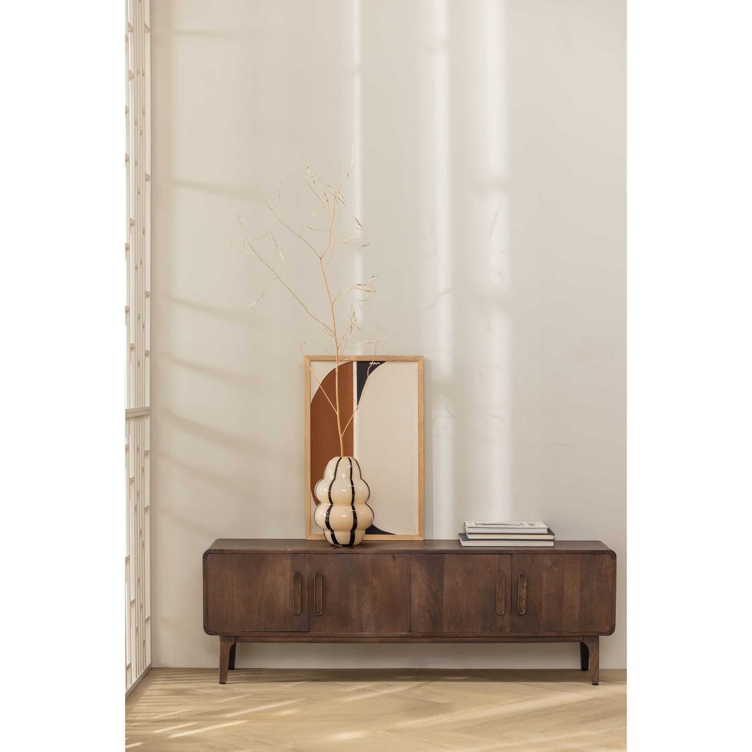 Retro TV-Board Lowboard Liya Mangoholz 150 cm