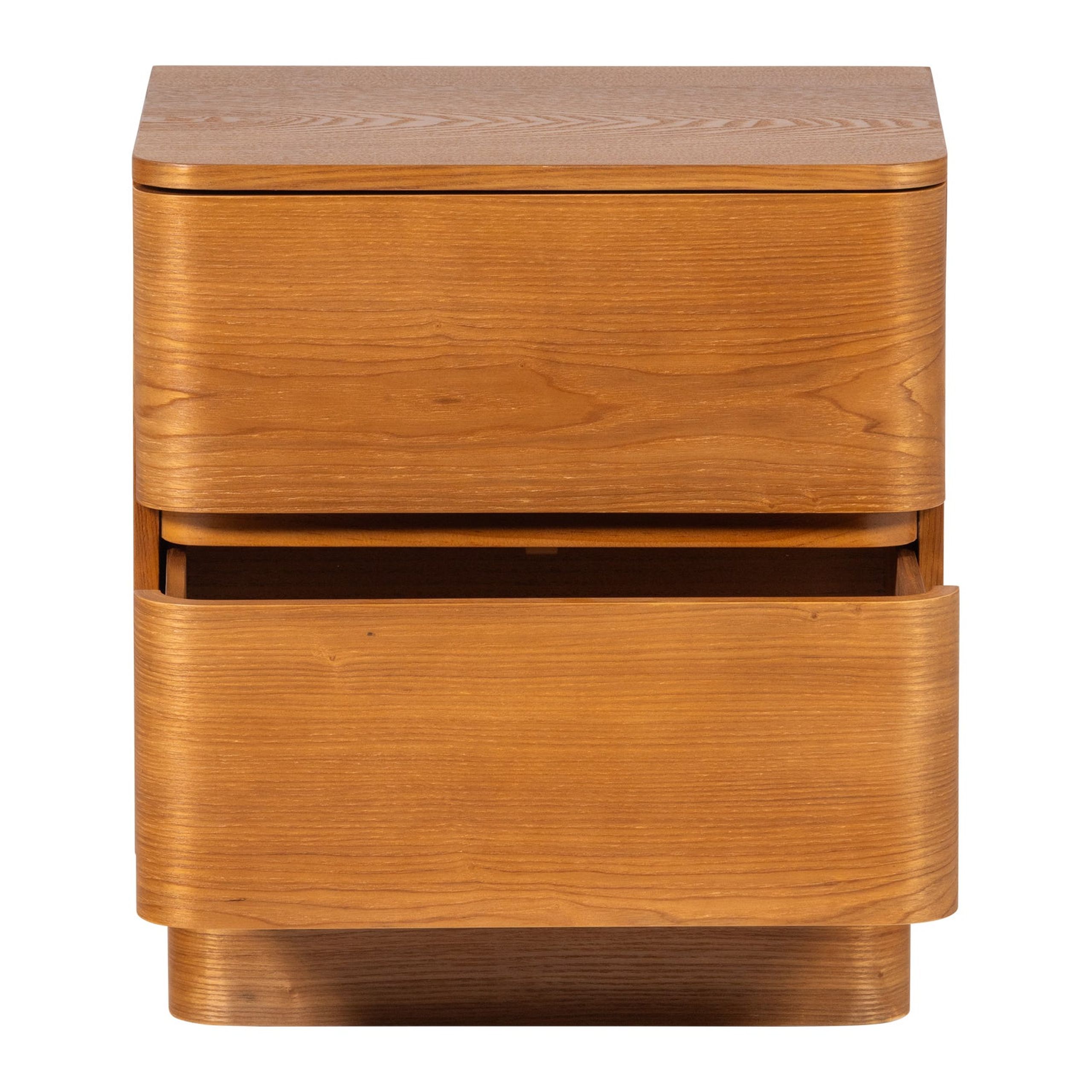 Retro Kommode Fejo zwei abgerundete Schubladen 