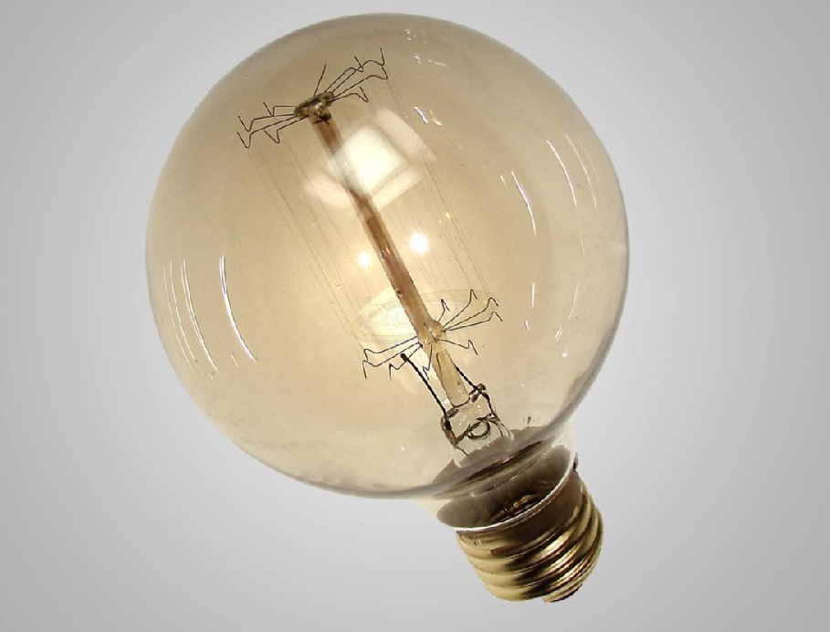 4er Set Glühfadenlampe 95er Globus 40W "Squirrel Cage" Vintage E27 Kohlefadenglühbirne Edison