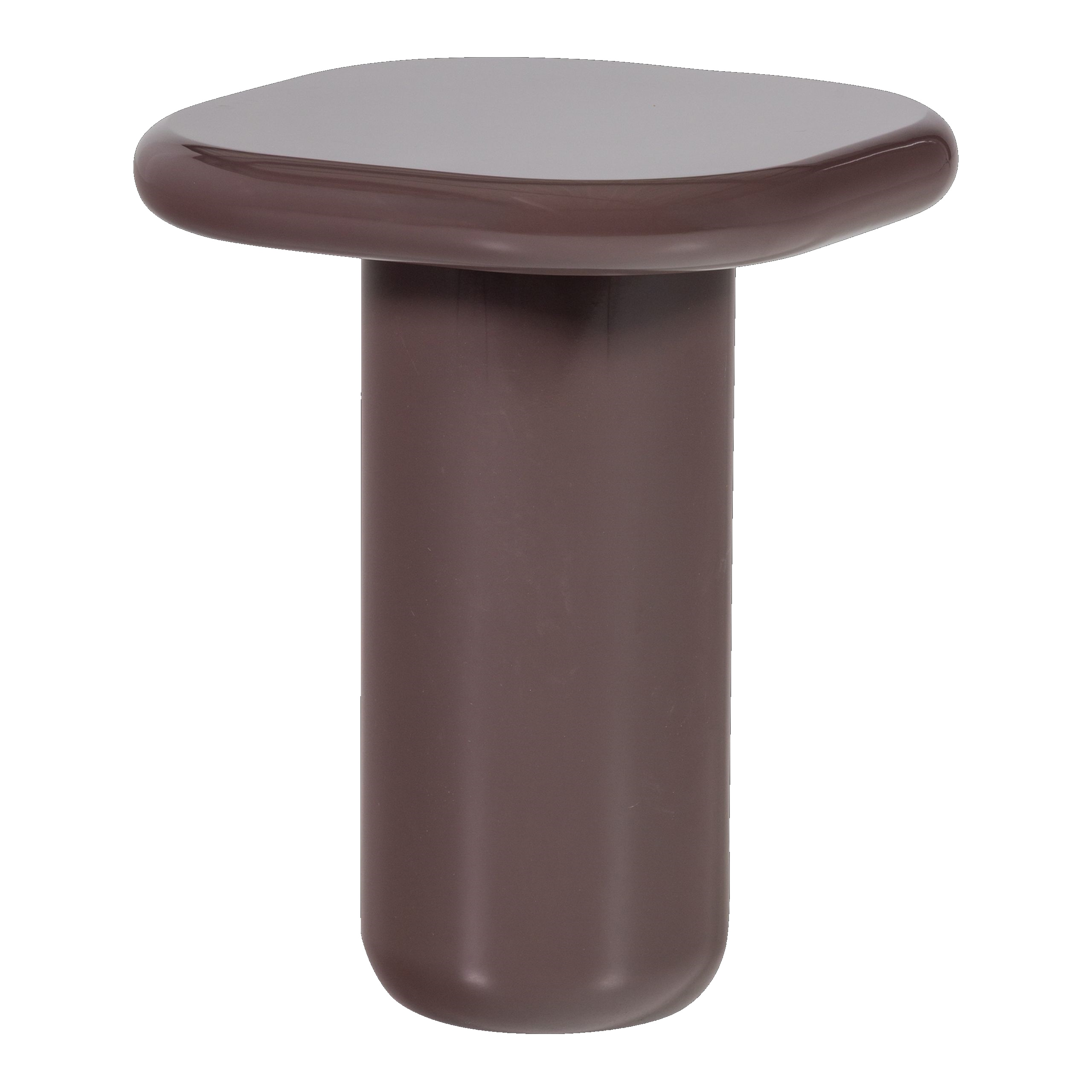 Retro Beistelltisch Zava Hochglanz-Finish Dunkelbraun