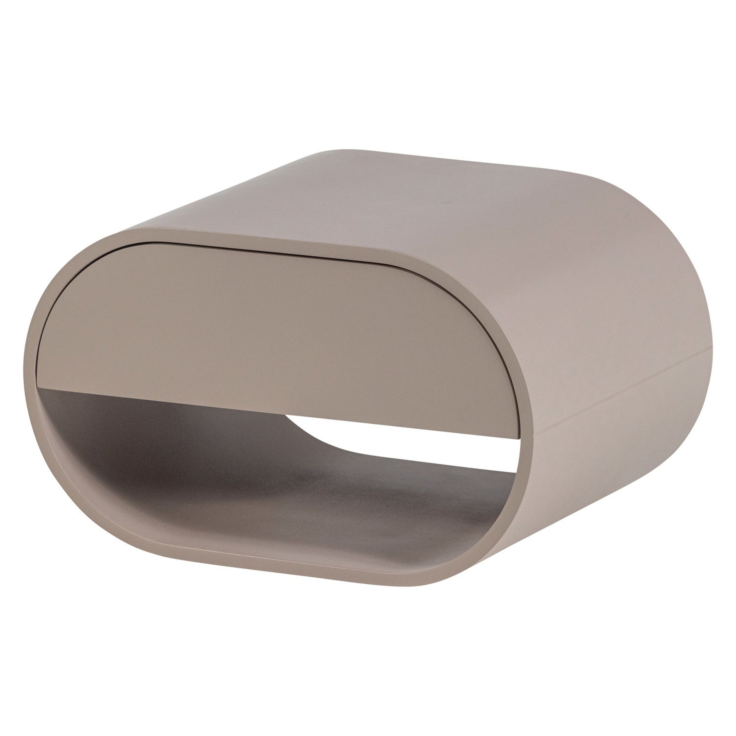 Retro Nachttisch Momo abgerundet Wandmontage Sand