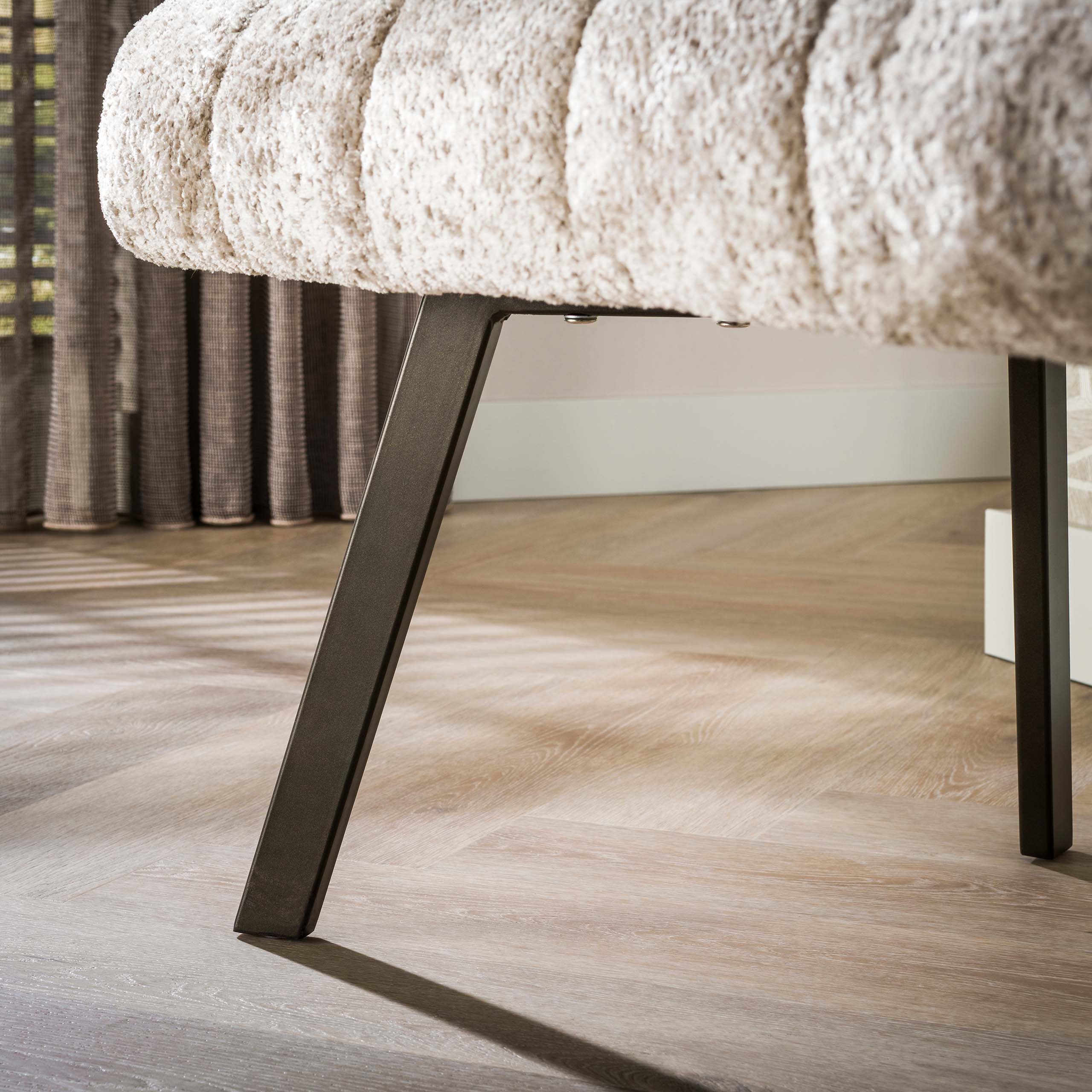 Esstischbank Polsterbank Oval Sand 190 Industrial Alura Sand