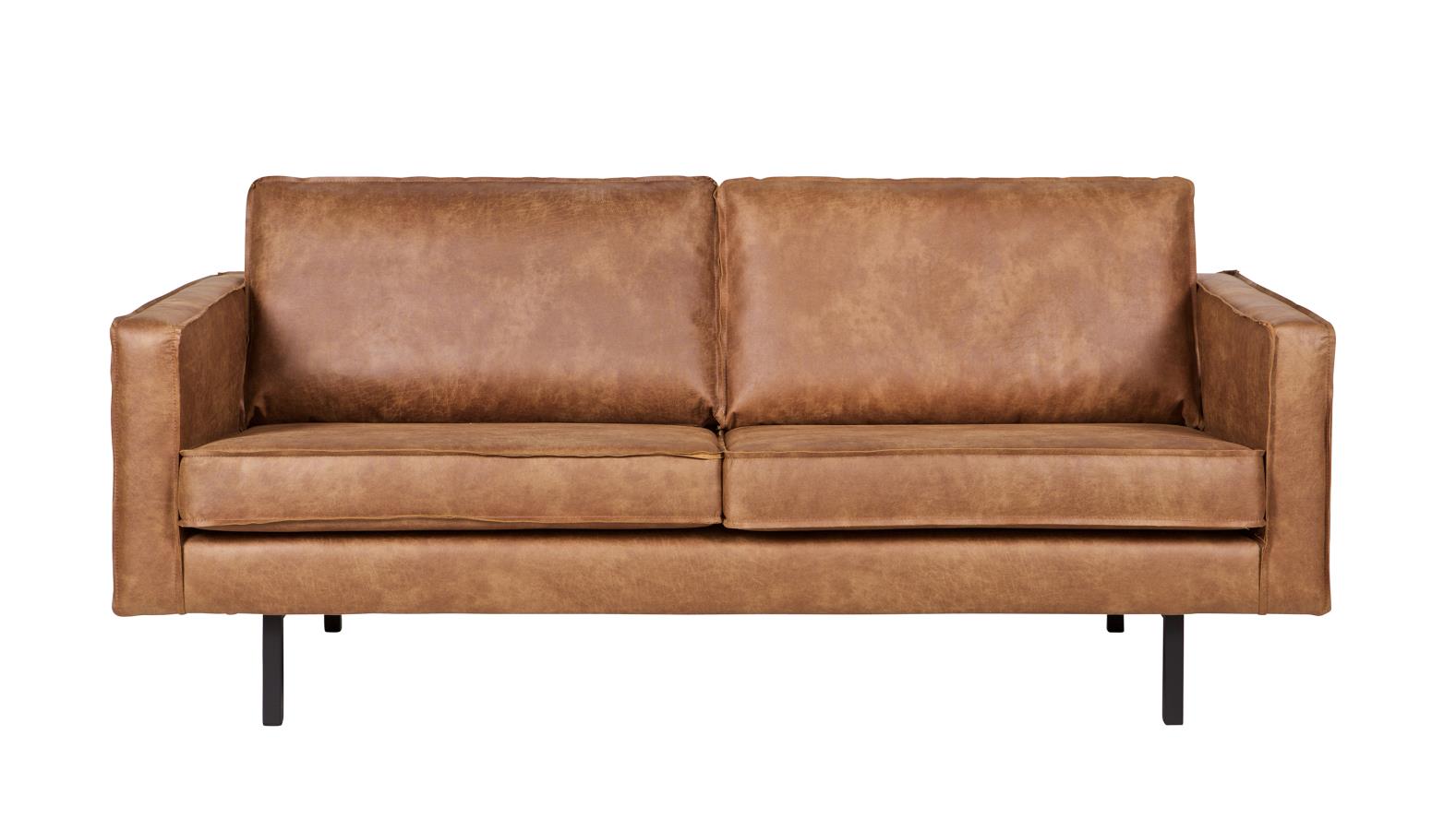 Ledersofa Rodeo 2,5-Sitzer Cognac 190