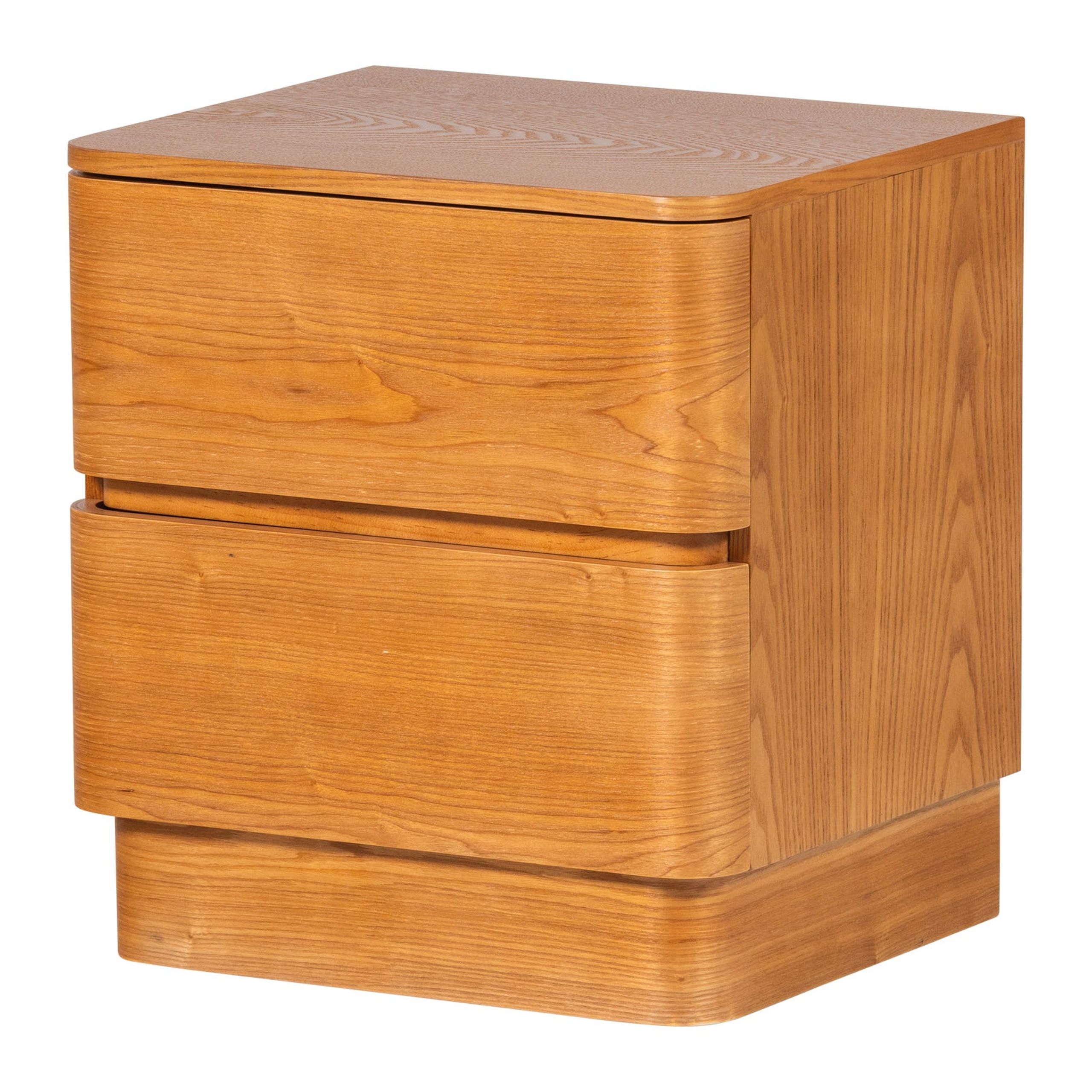 Retro Kommode Fejo zwei abgerundete Schubladen 