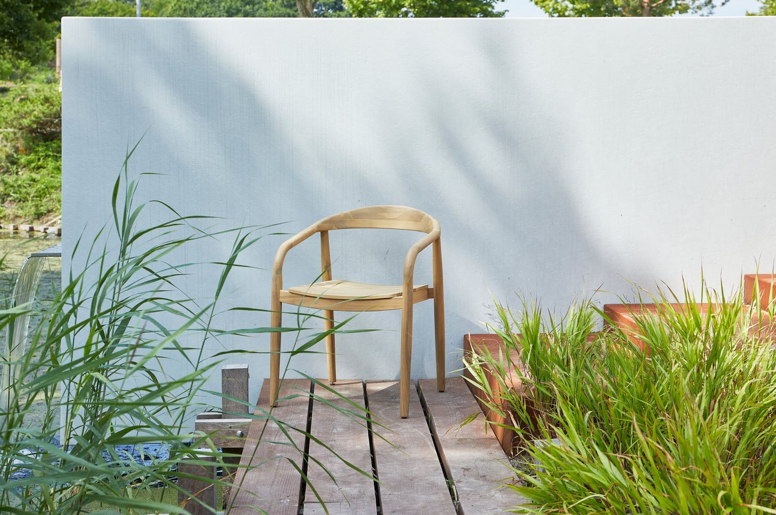 Essgruppe Gartentisch Outdoortisch Kris Akazienholz 215 cm + 4 Stühle Boru