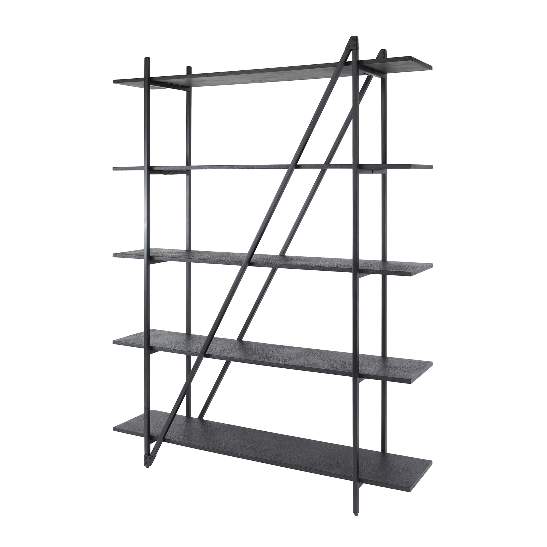 Industrial Regal Bücherregal Piega Metall Anthrazit 140 cm Industrial Regal Bücherregal Piega Metall Anthrazit 140 cm