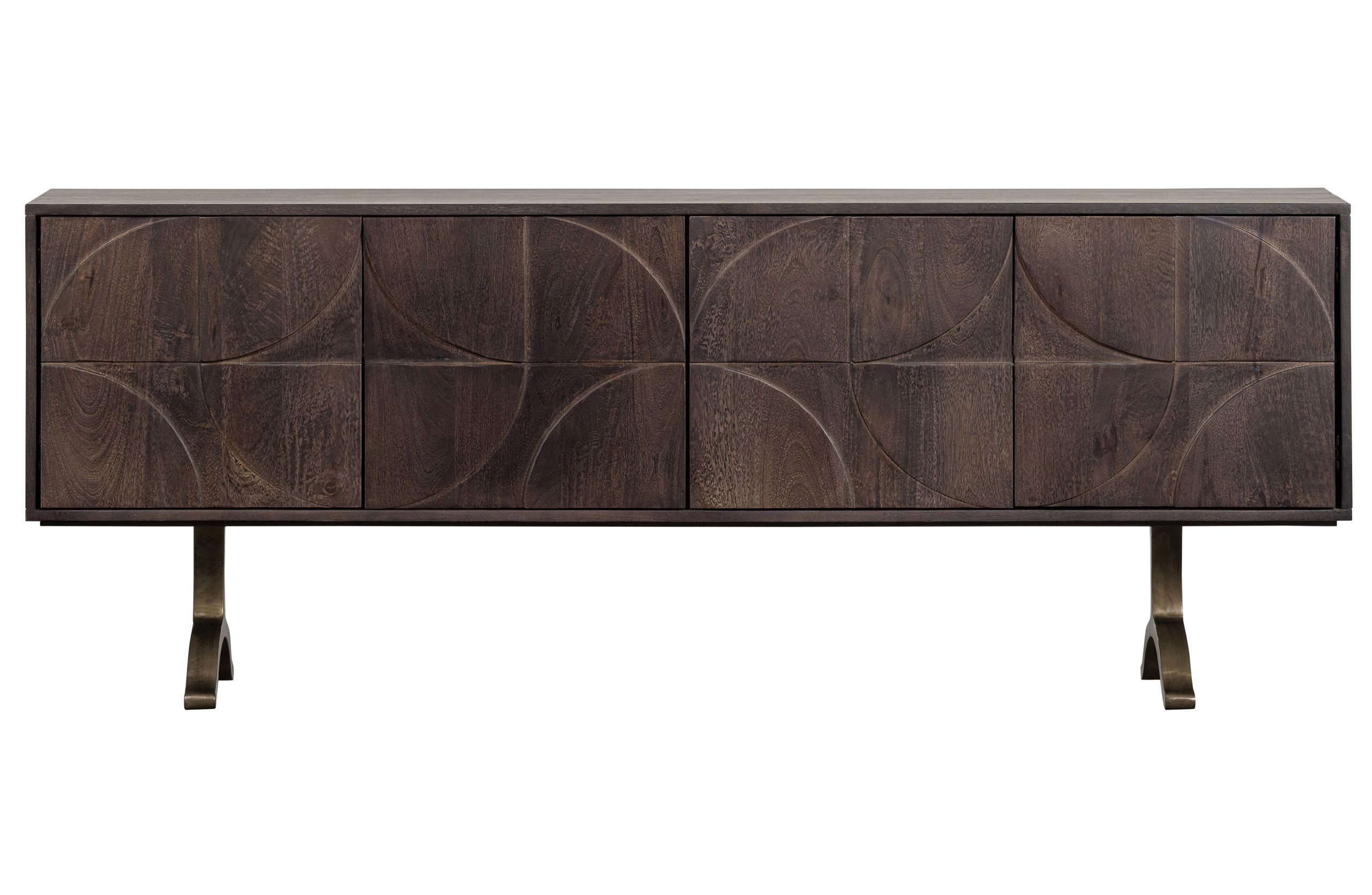 Retro Sideboard TV-Board Draw Mangoholz Walnuss-Finish