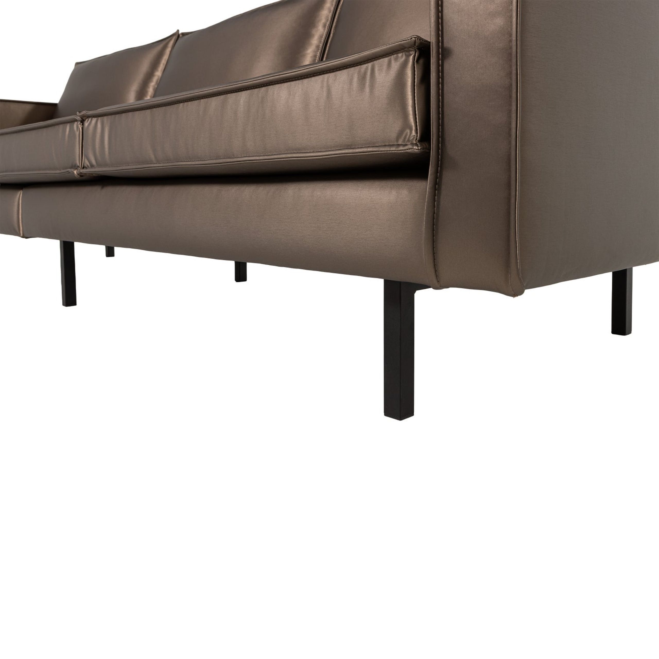 Retro Sofa Rodeo 3-Sitzer Metallic Kupfer Braun Retro Sofa Rodeo 3-Sitzer Metallic Kupfer Braun