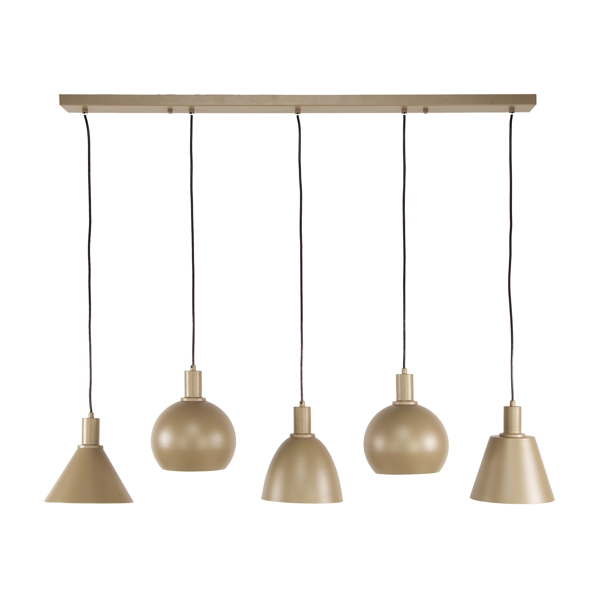 Industrial Hängelampe Metallo Beige mit unterschiedlichen Schirmen