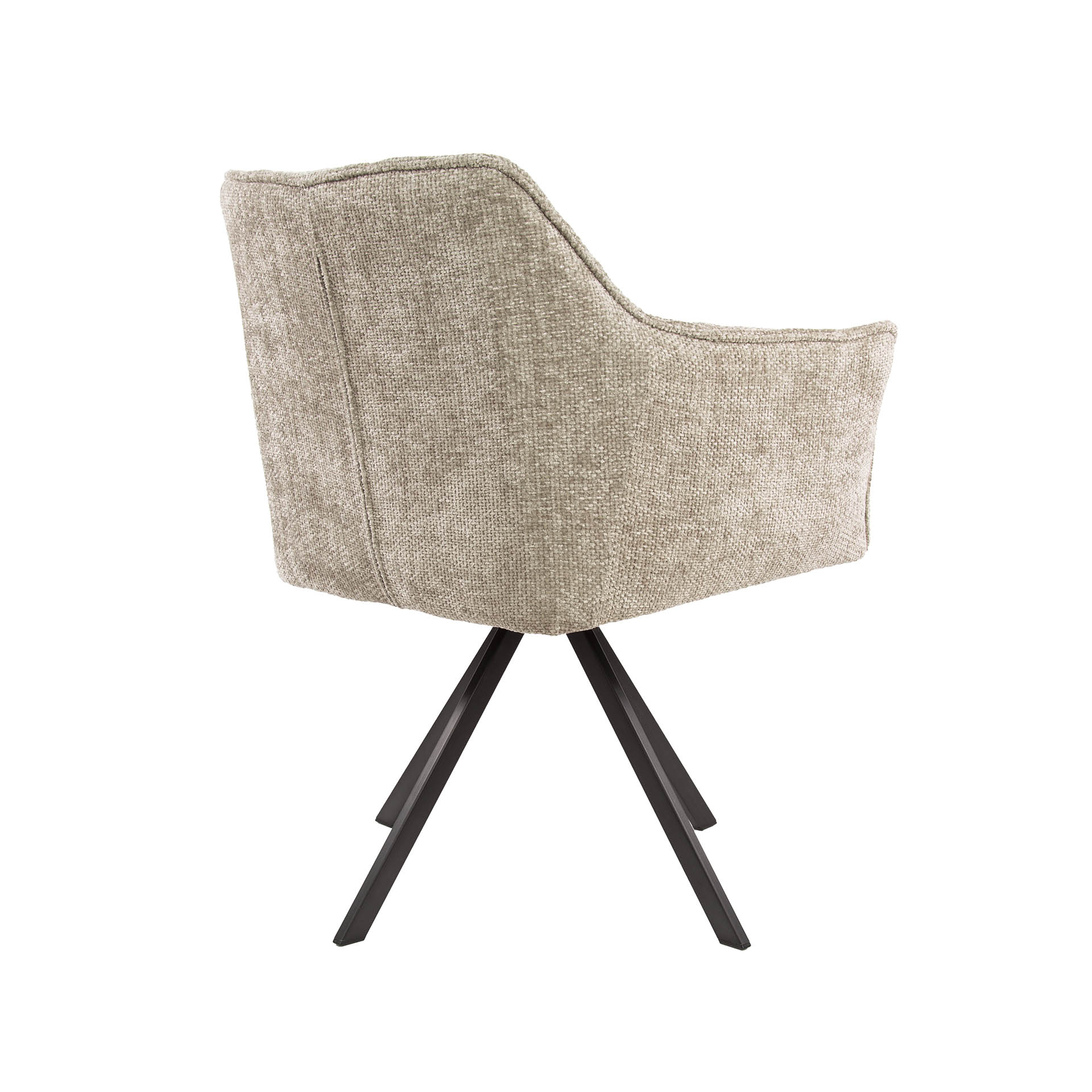 Esszimmerstuhl Armlehnstuhl Raster Drehbar Strukturstoff Sand