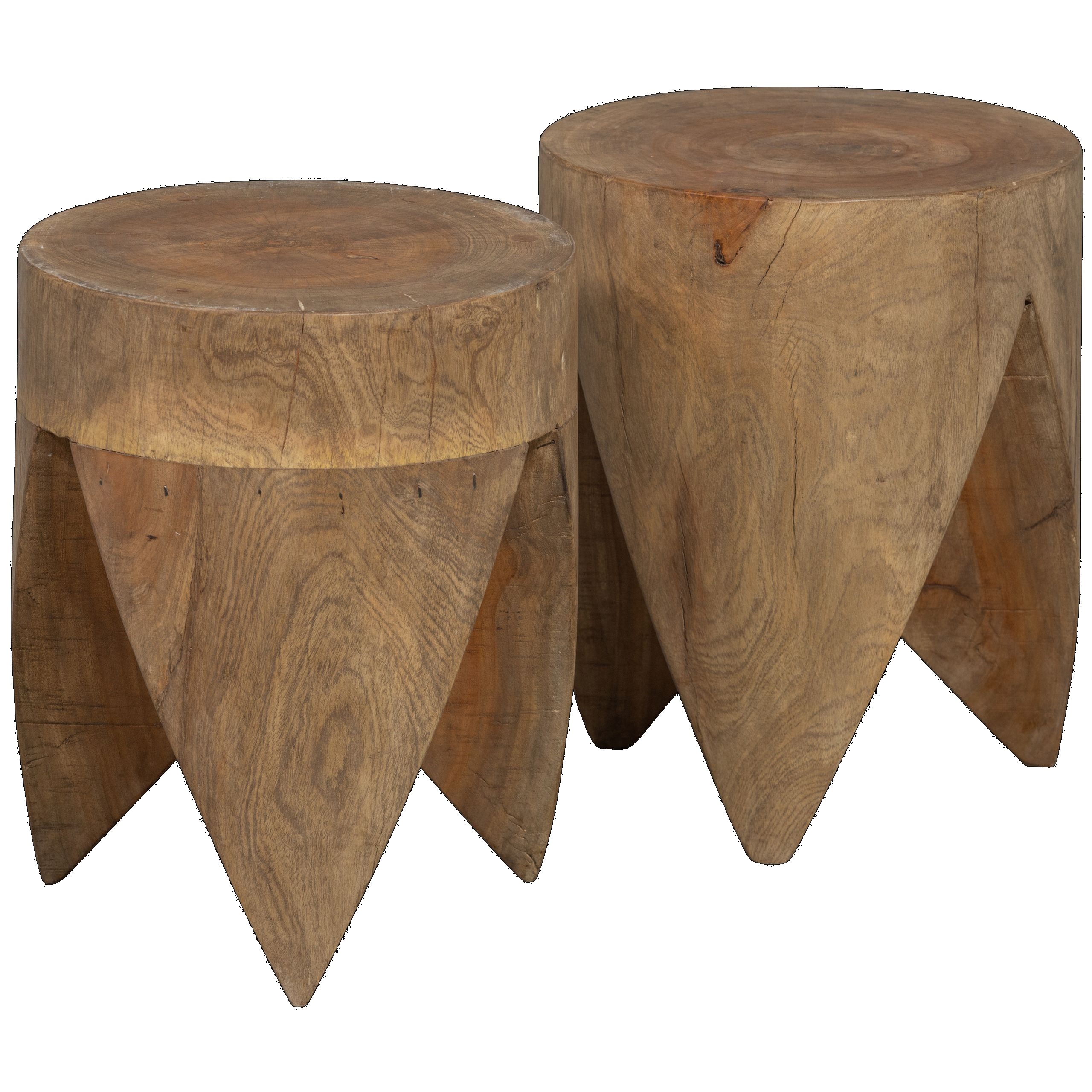 Beistelltisch Couchtisch Set Trunk 2 in 1 Holz Mangoholz