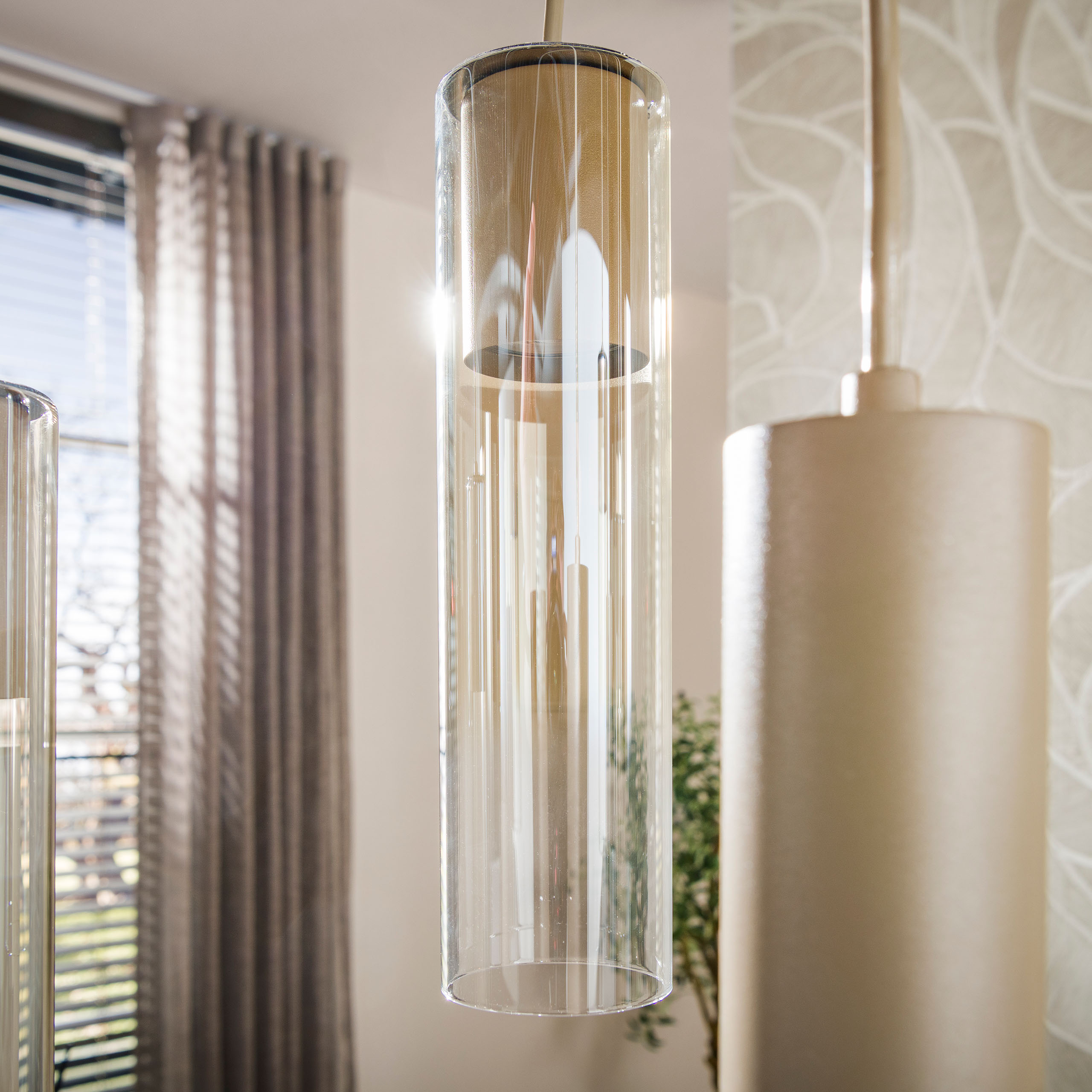 Hängelampe Pendelleuchte Industrial Lungo Beige