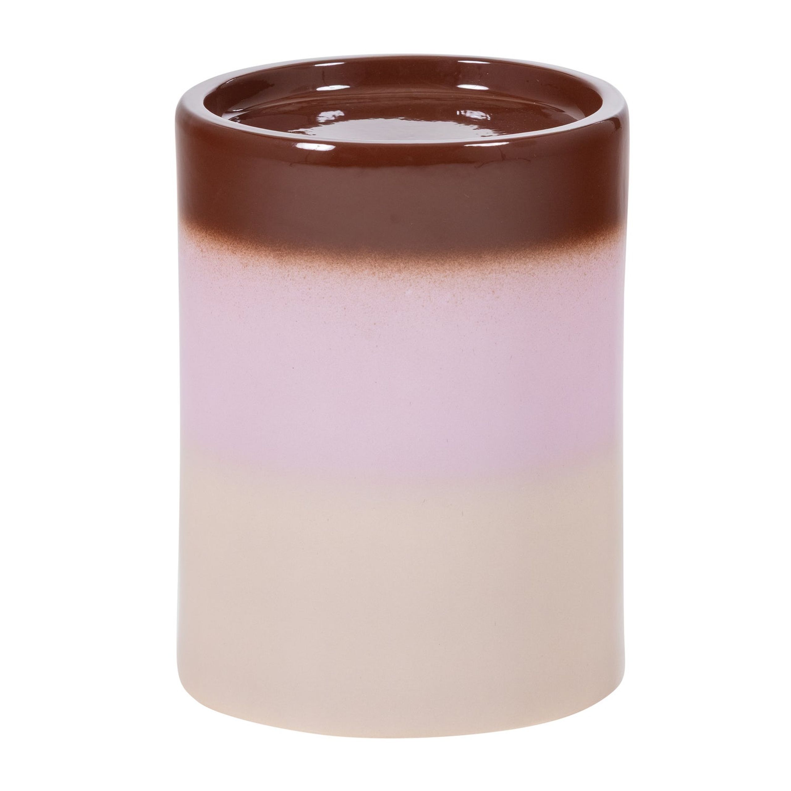 Retro Beistelltisch Keramik Ollo Beige, Rosa und Braun