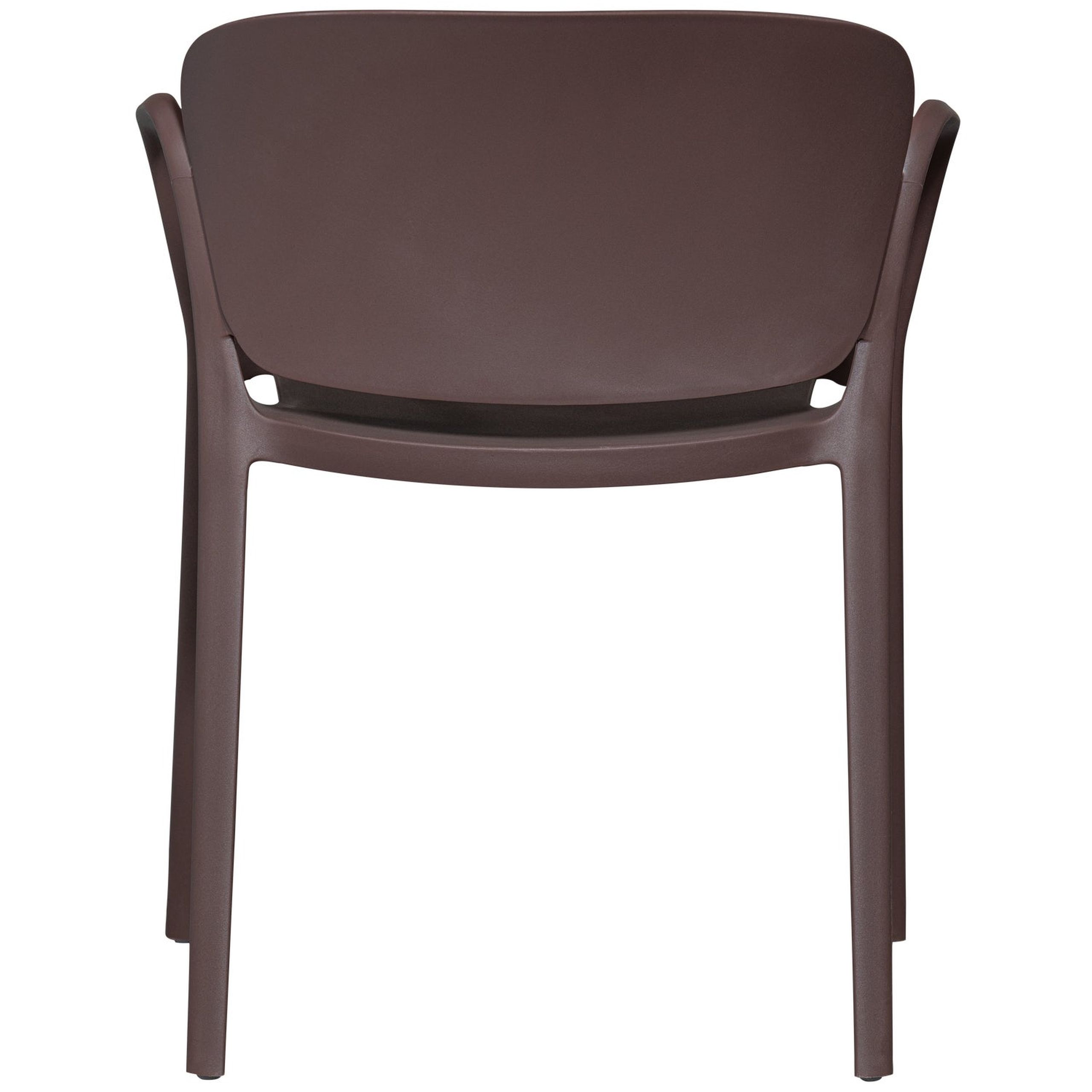 Retro Gartenstuhl Outdoorstuhl Bent Kunststoff stapelbar Lila/Braun