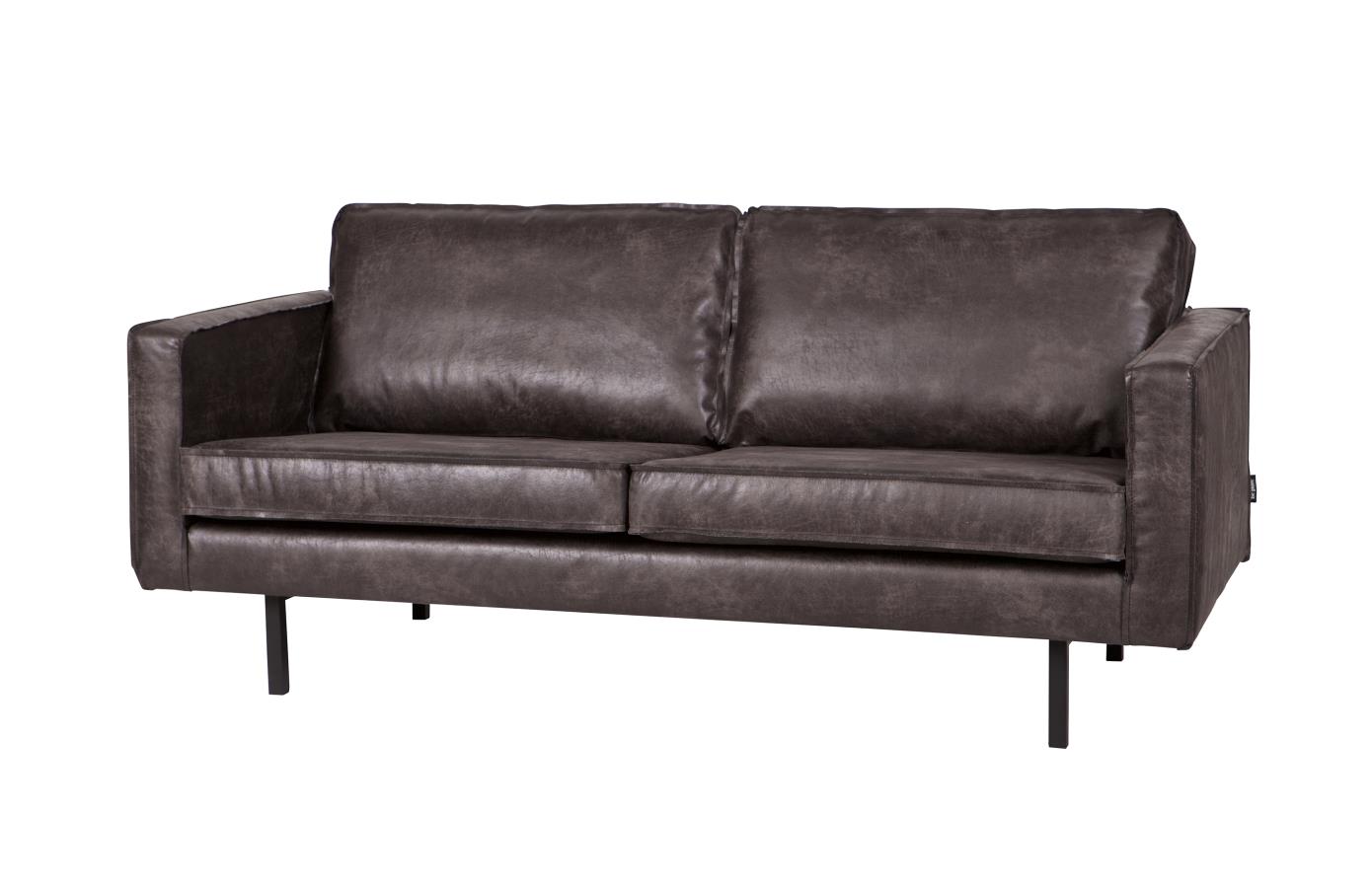 Ledersofa Rodeo 2,5-Sitzer Schwarz 190