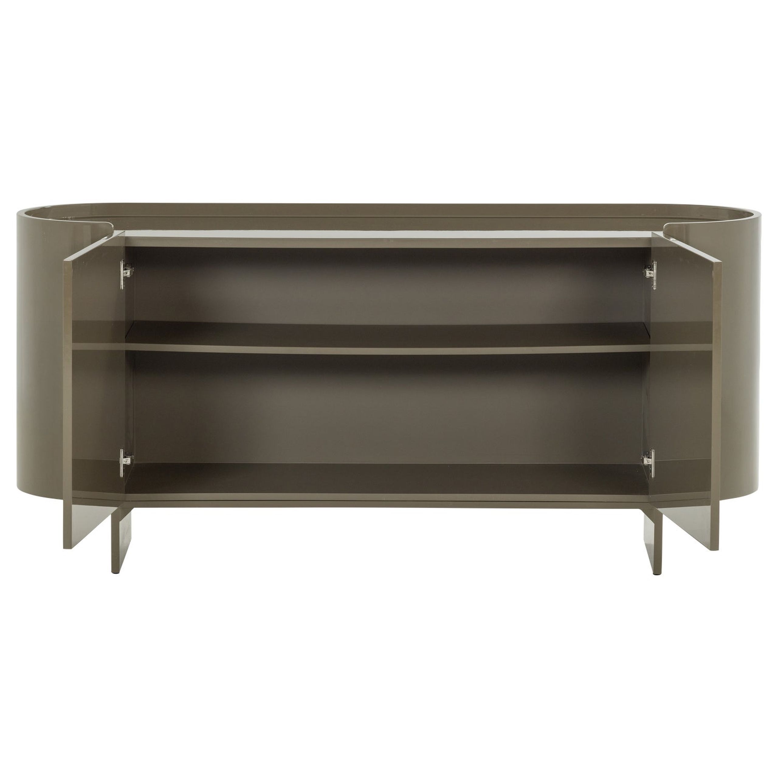 Retro Sideboard Liora Hochglanz Grün Oval 