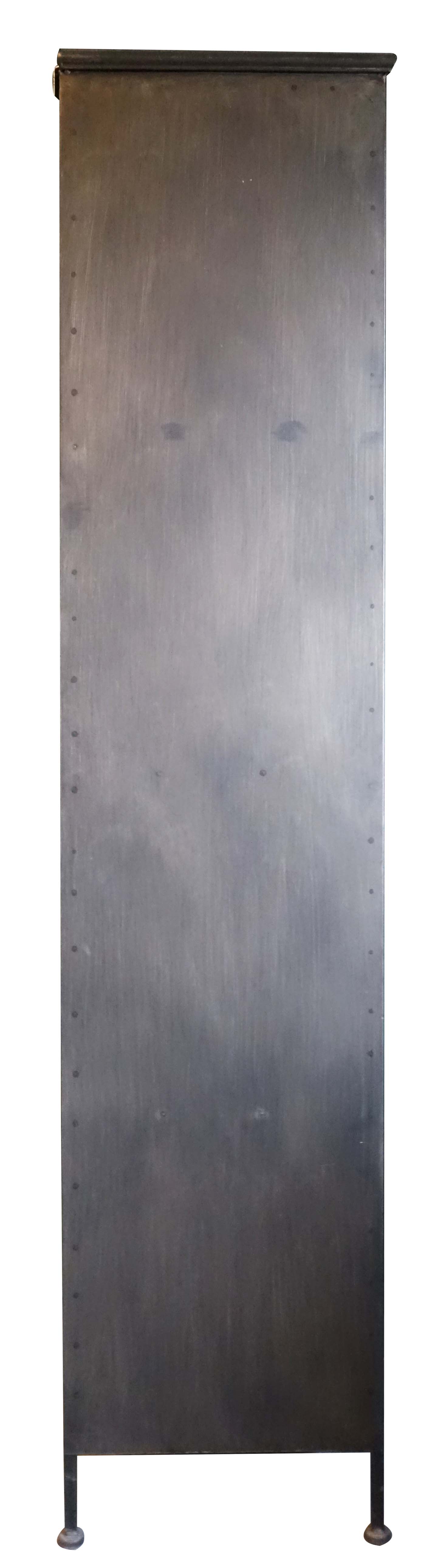 Metallschrank Vitrine Purist 180 Vintage Industrial Metall/Glass
