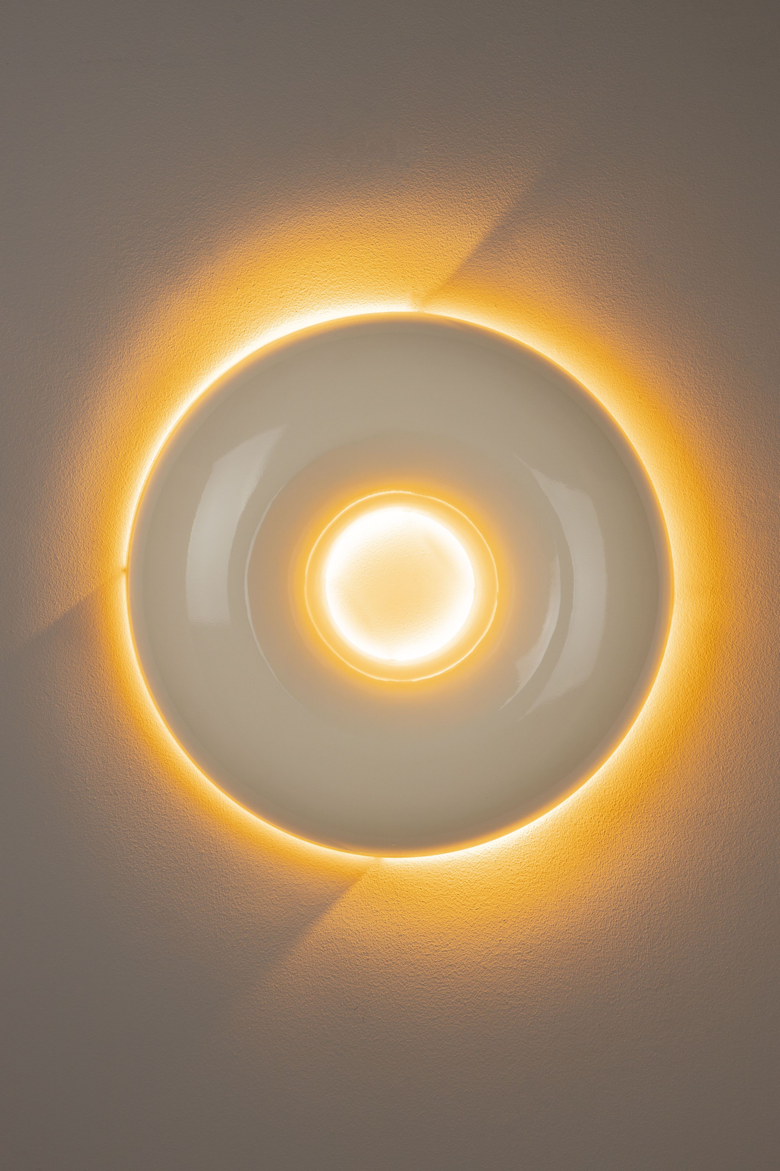 Wandlampe Foodies Delight Metall Donutform Weiß 55 cm