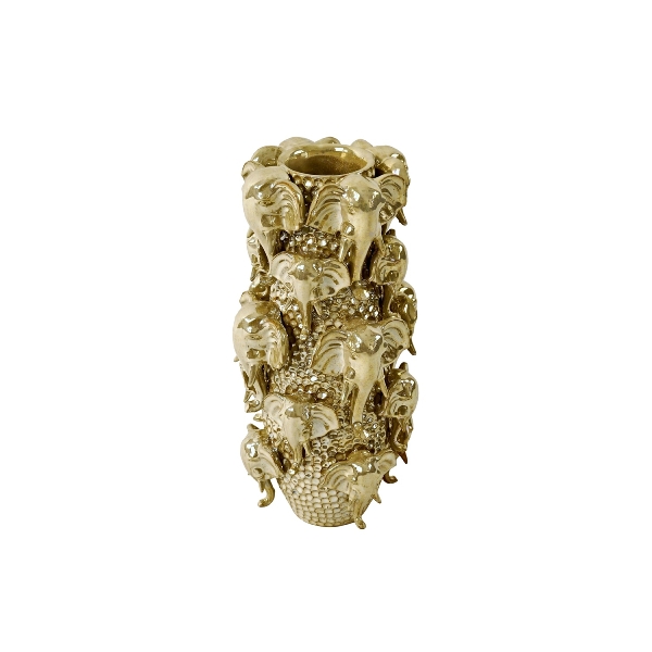 Deko Vase Jumbo Gold Elfenbeinfarben Steingut Größe M Deko Vase Jumbo Gold Elfenbeinfarben Steingut Größe M