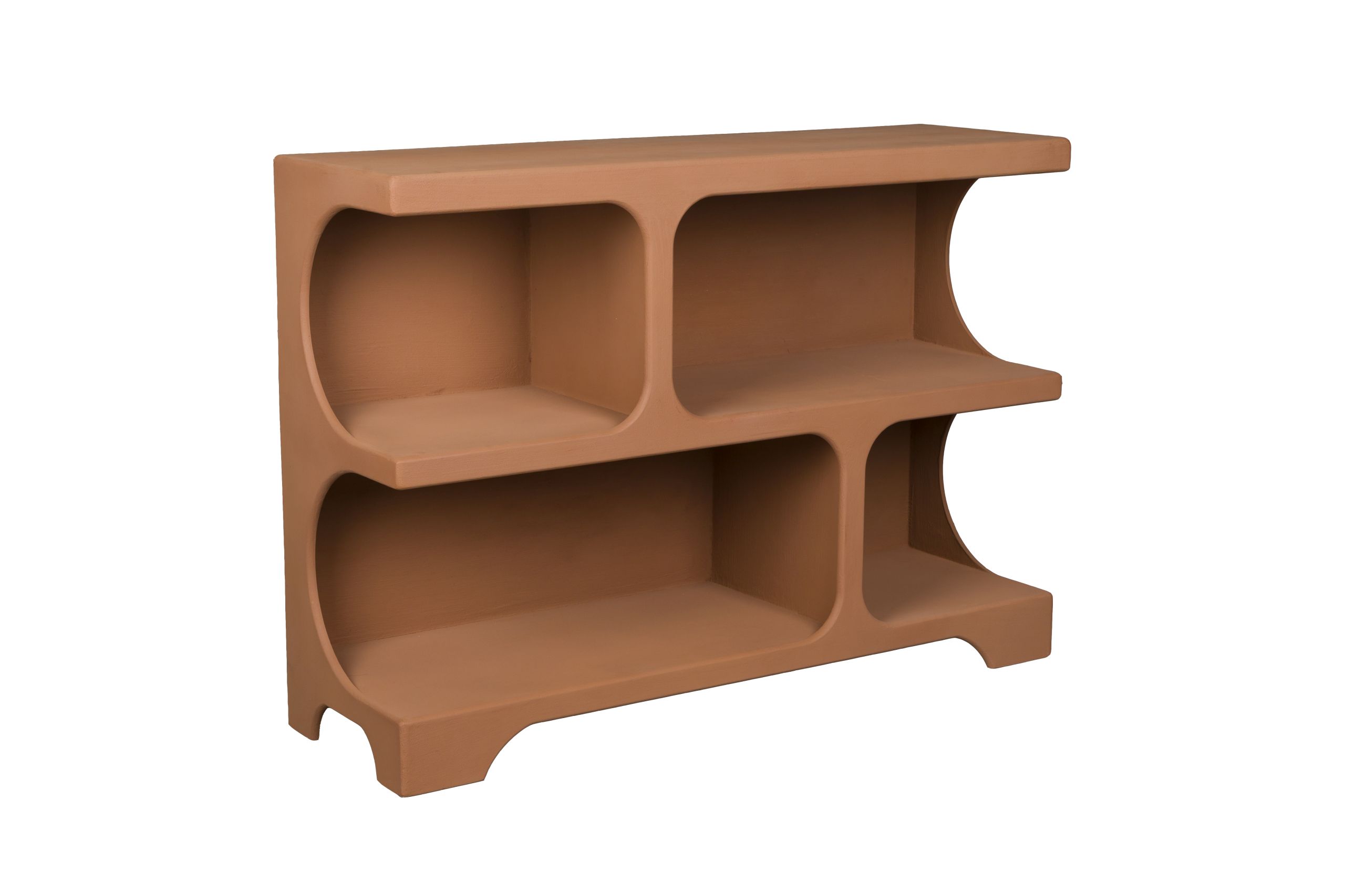 Retro Standregal Bücherregal Dundee Terracotta M