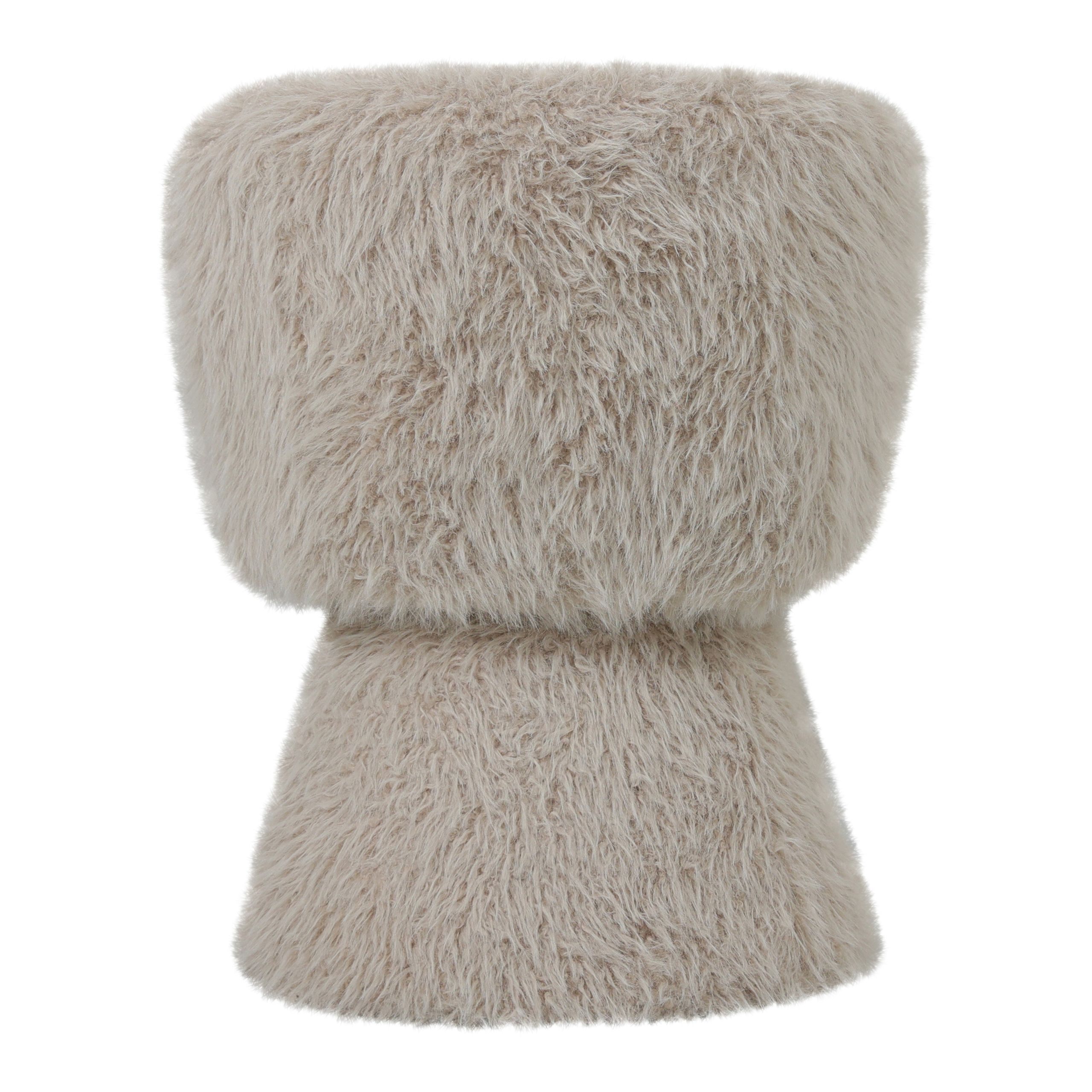 Retro Stuhl Loungechair Hermes Faux-Fur Beige Retro Stuhl Loungechair Hermes Faux-Fur Beige